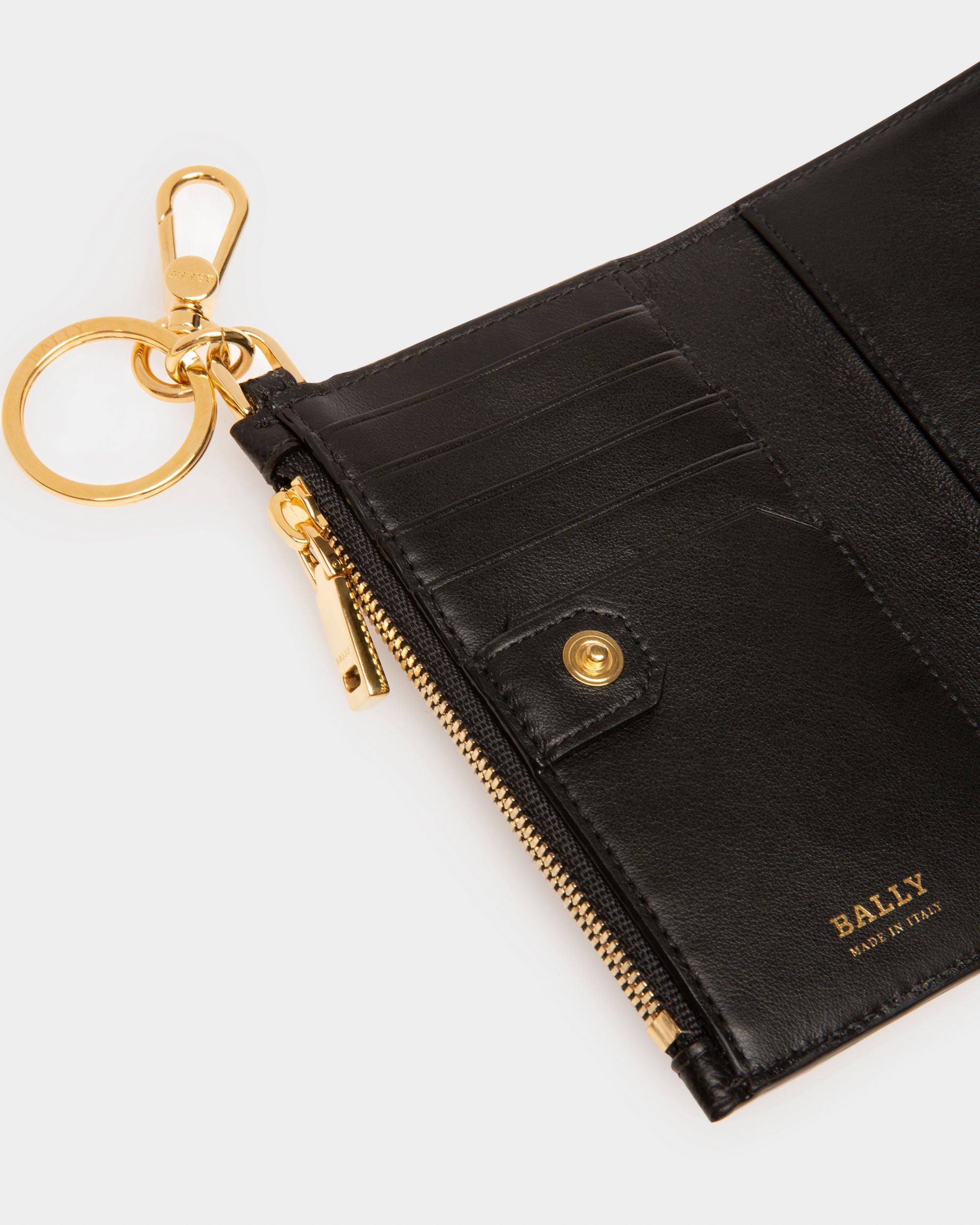 Larin Leather Wallet In Black - Women's - Bally - 04