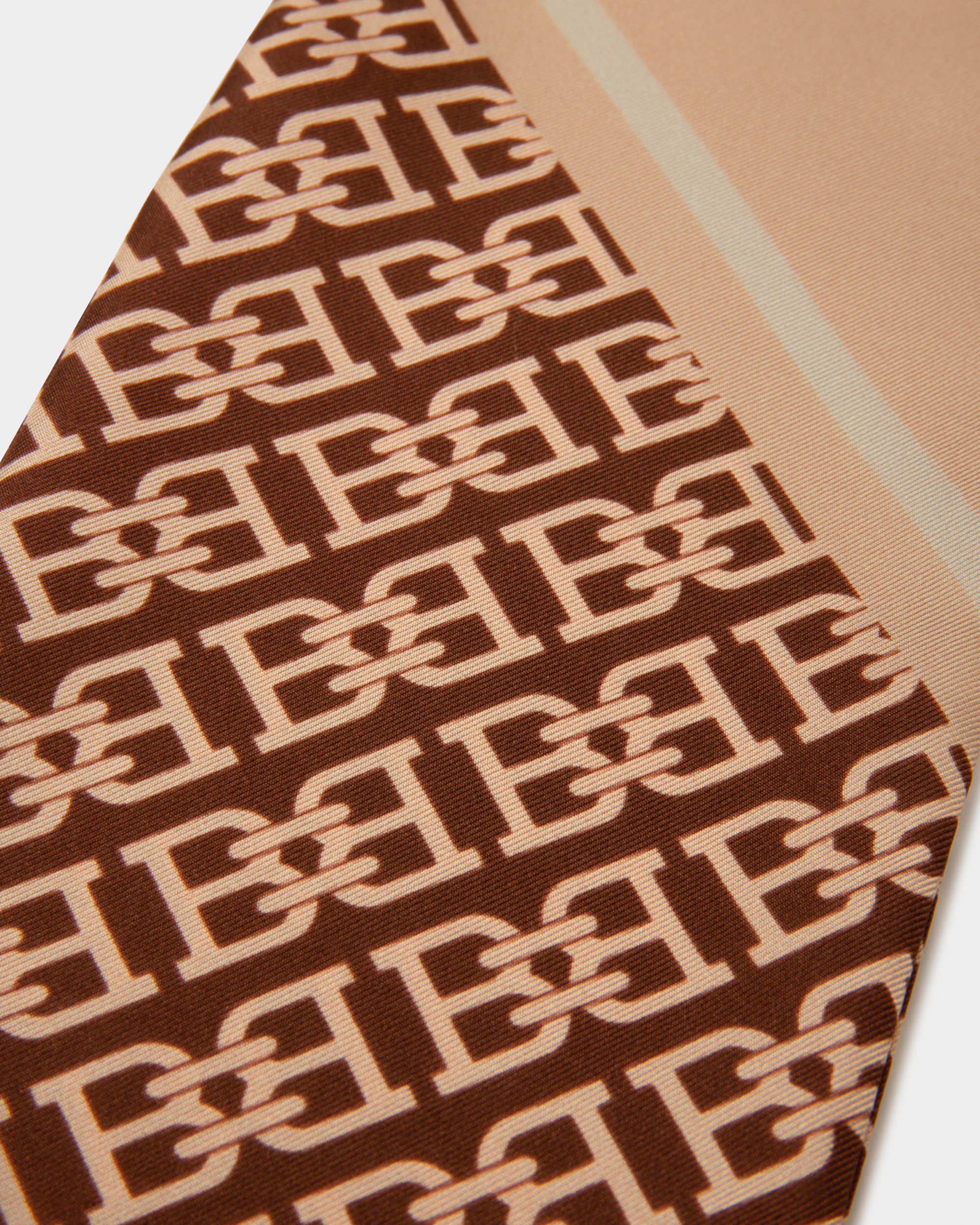 B-Monogram Bandeau Silk Scarf In Blenh Pink - Women's - Bally - 02