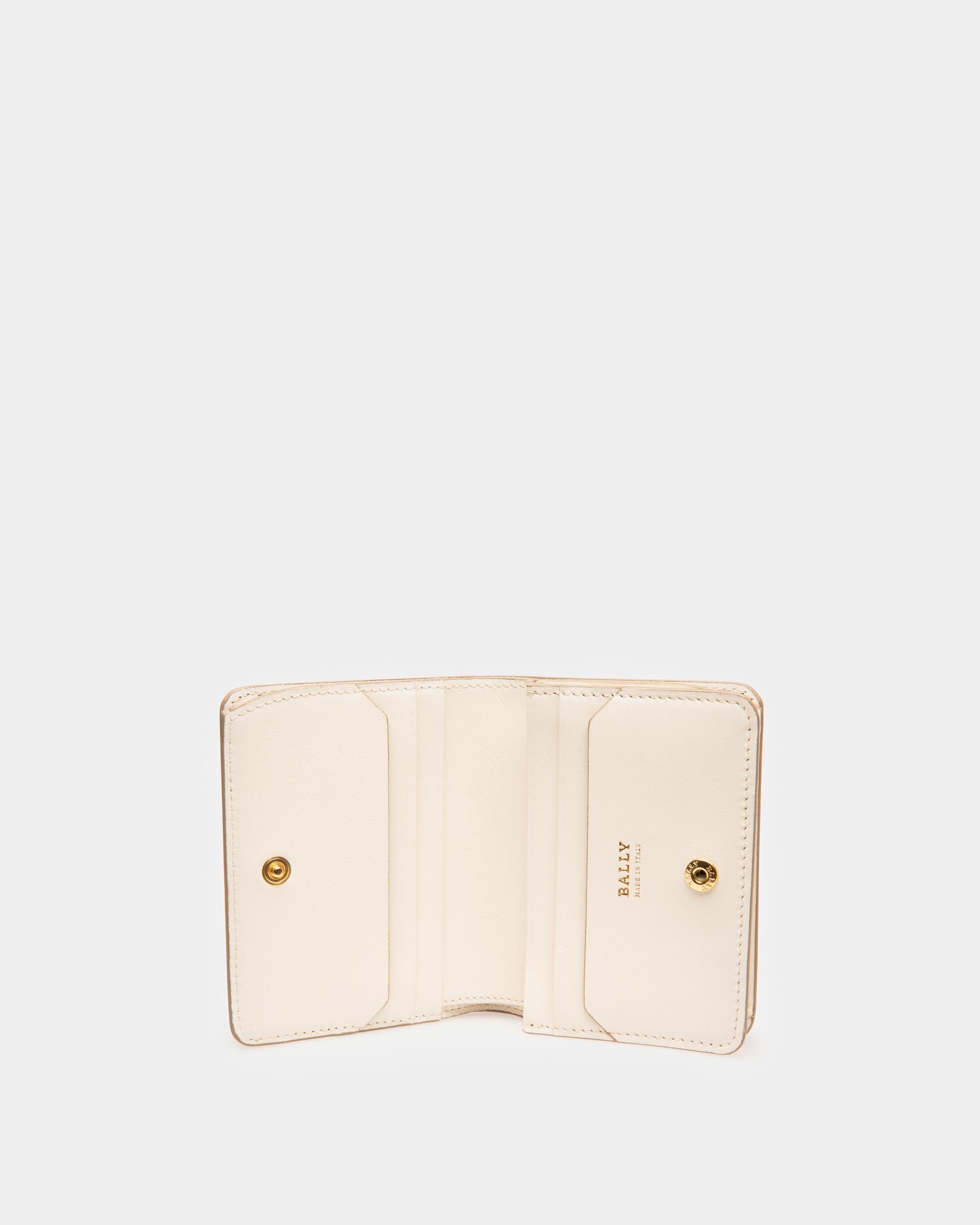 Lettes Leather Business Card Holder In Bone - Women's - Bally - 03