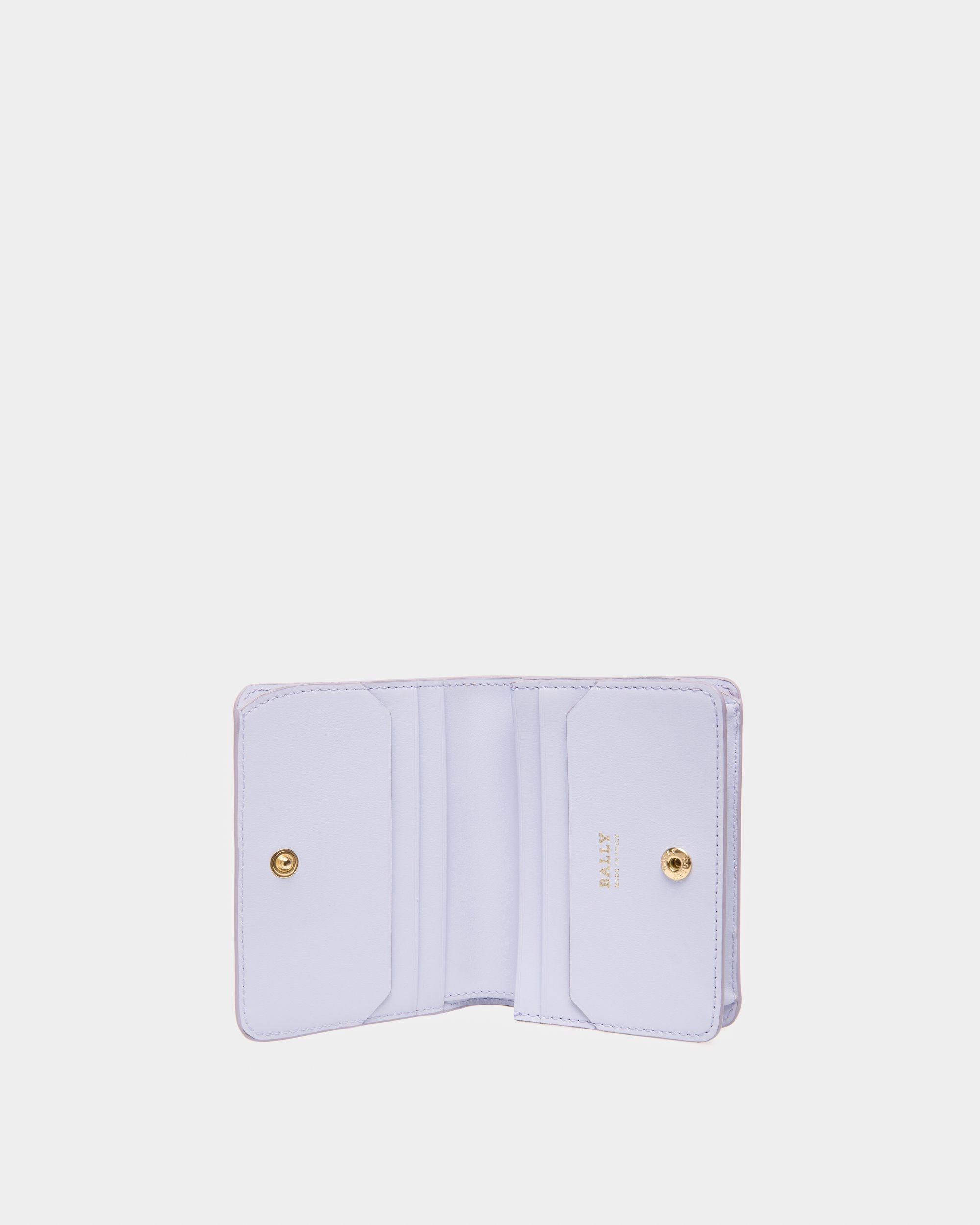 Lettes Leather Card Holder In Lilac - Women's - Bally - 03