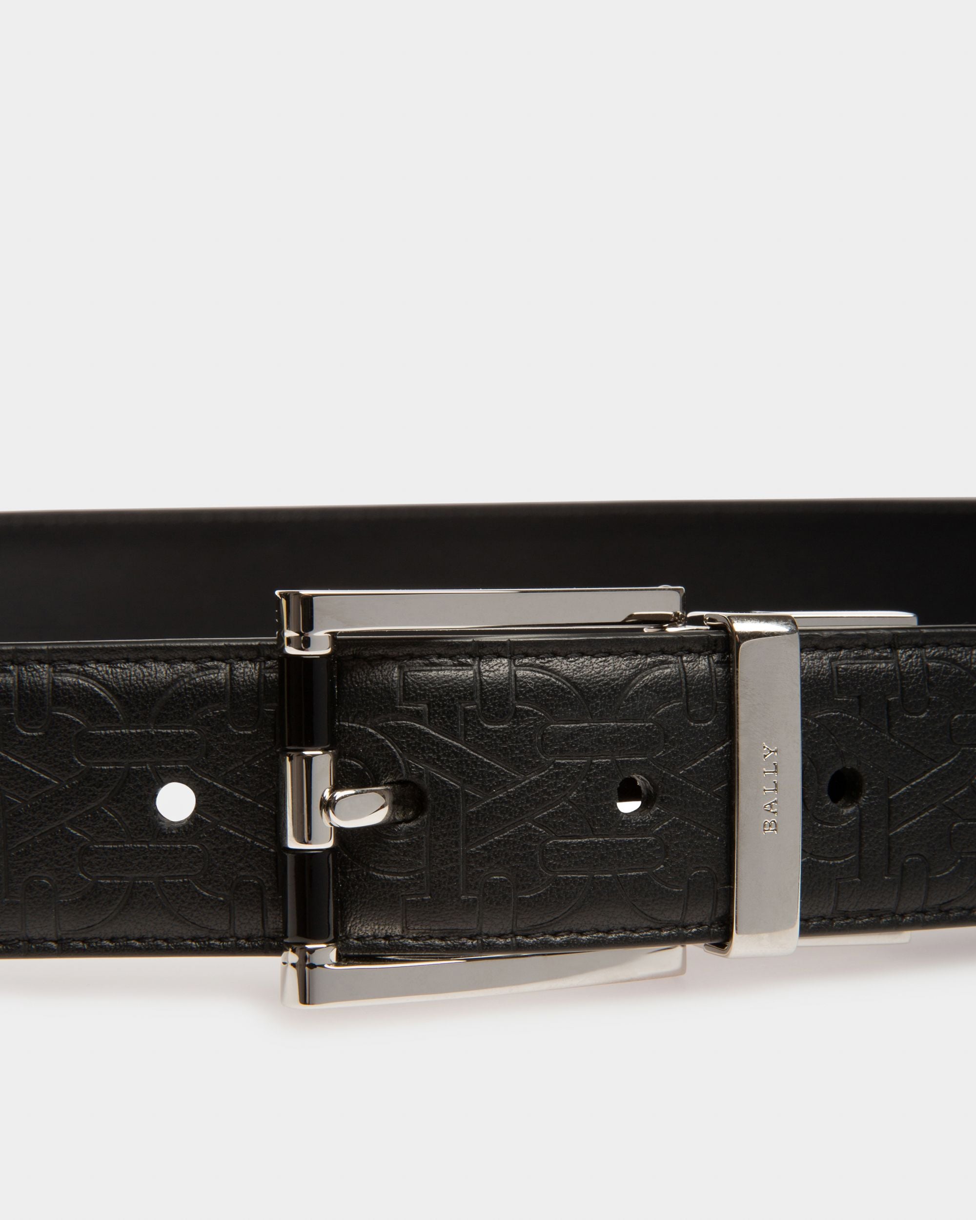 Astor Leather 35Mm Belt In Black - Men's - Bally - 03