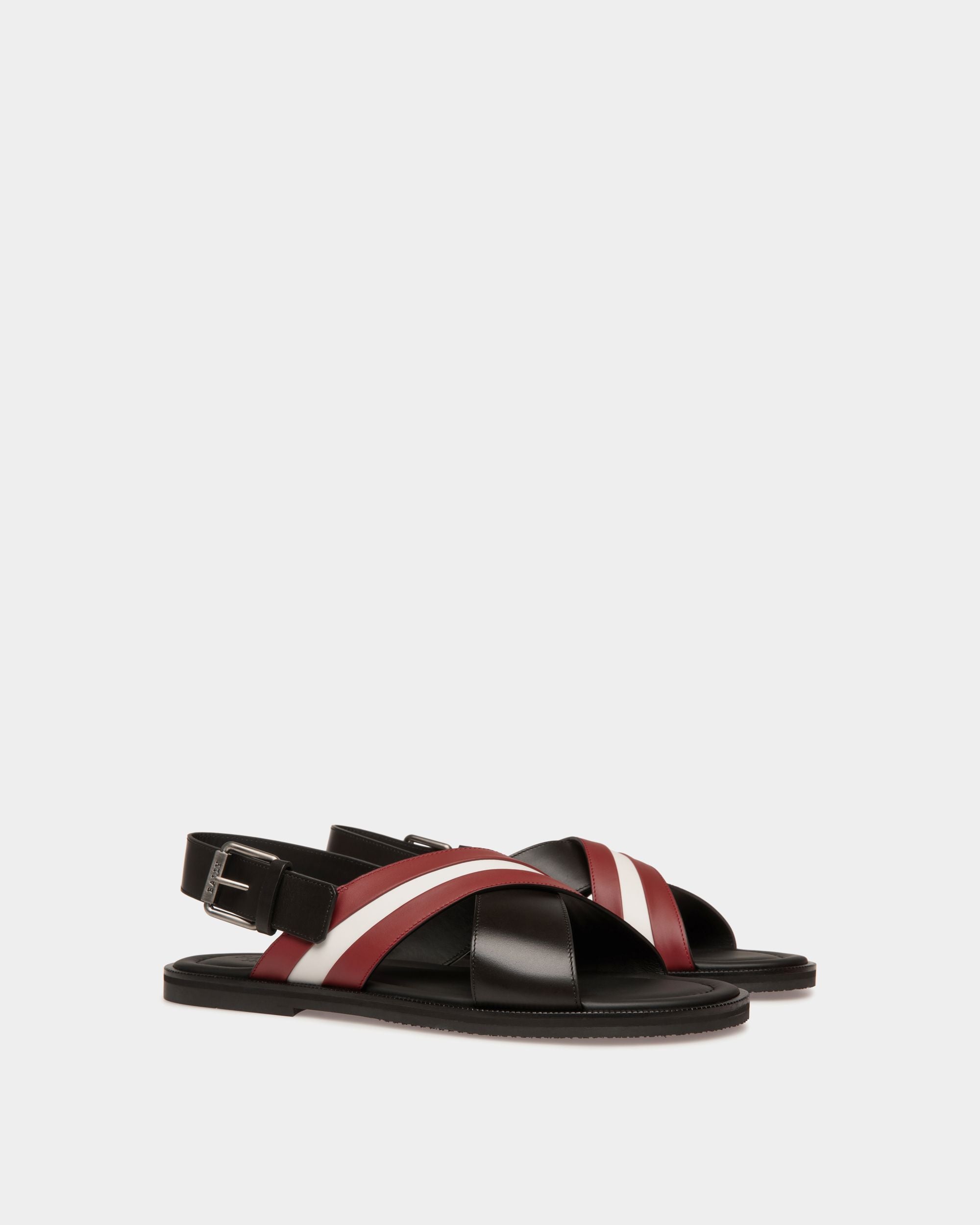 Glide Sandals In Black Leather - Men's - Bally - 03