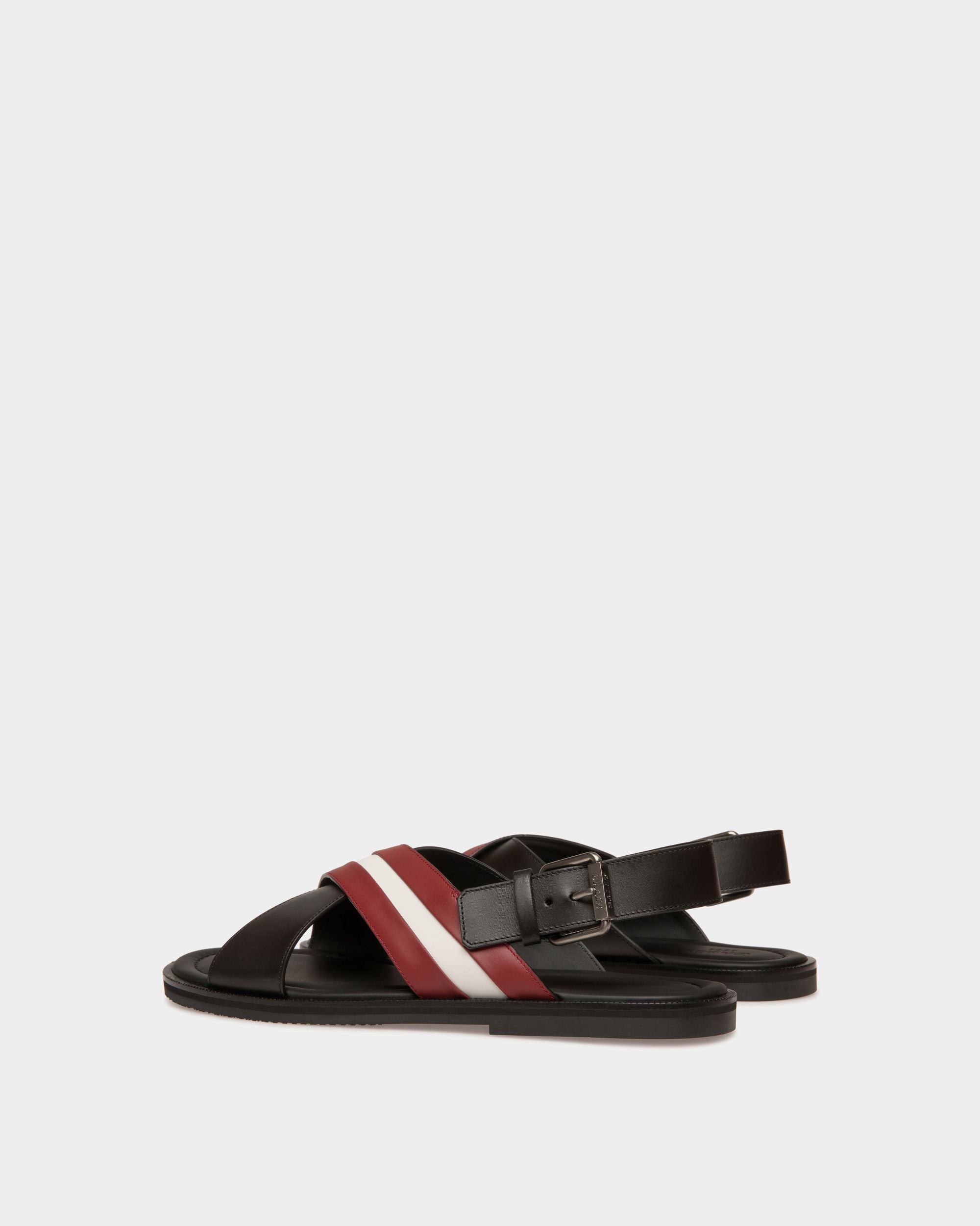 Glide Sandals In Black Leather - Men's - Bally - 04