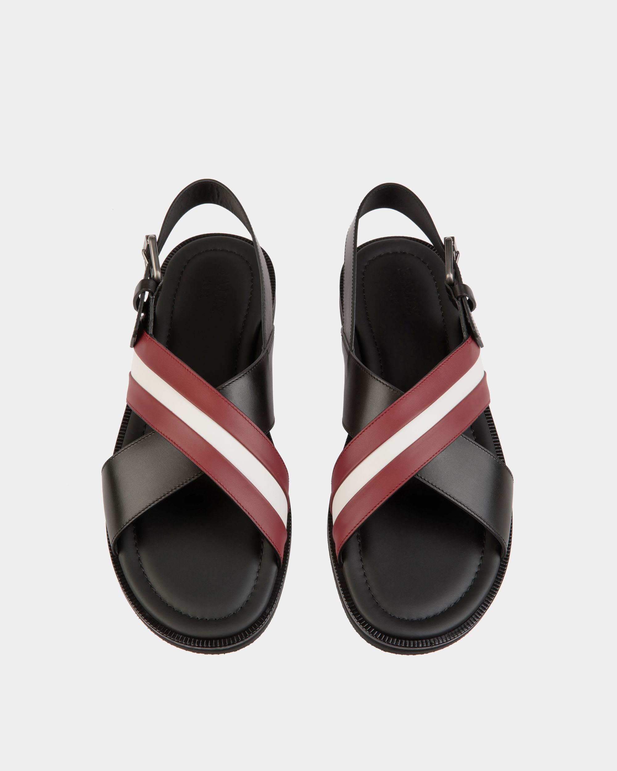 Glide Sandals In Black Leather - Men's - Bally - 05