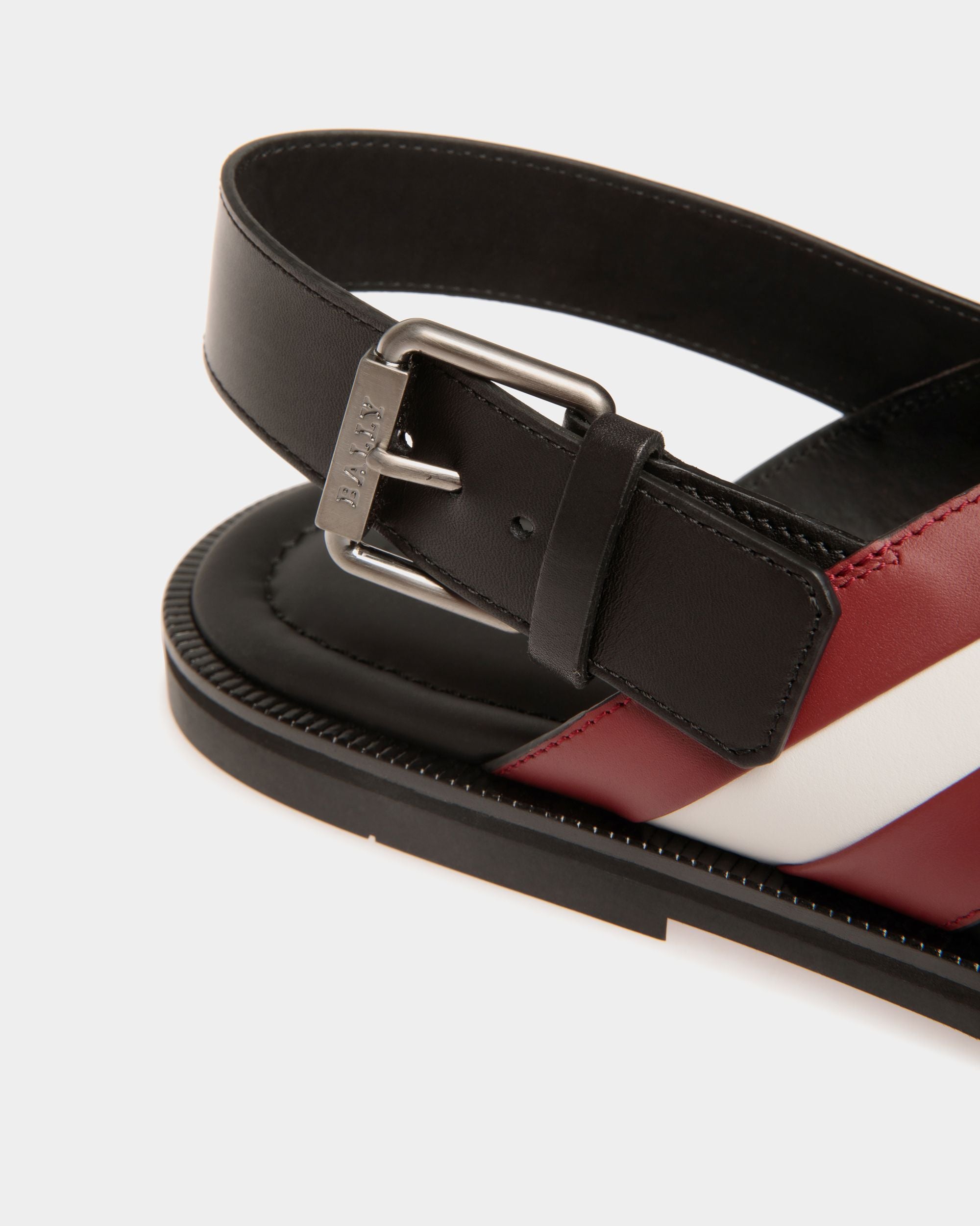Glide Sandals In Black Leather - Men's - Bally - 06