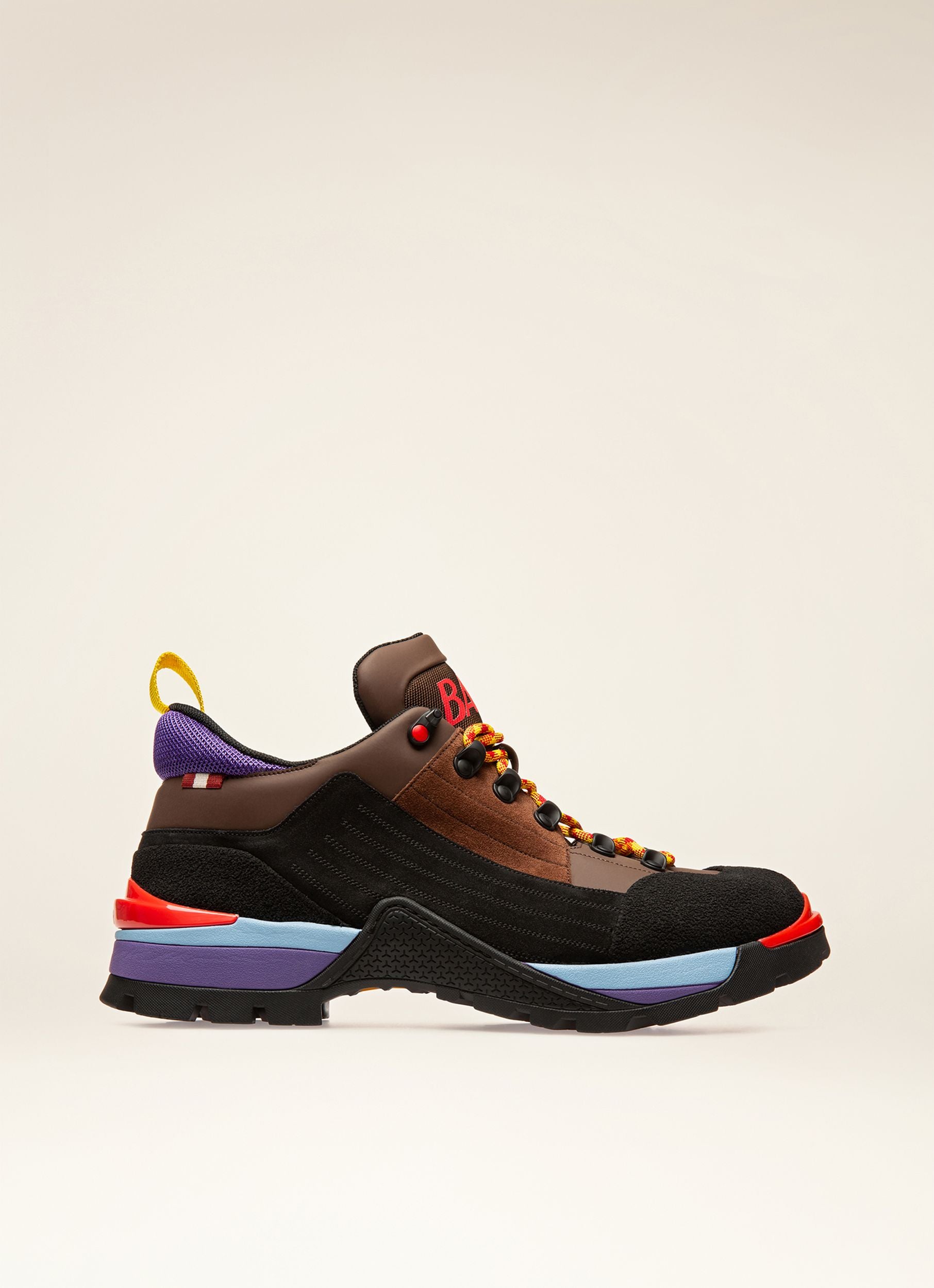 Bally Hike Boot in Multicolor Rubber-Coated Leather and Suede - Men's - Bally - 01