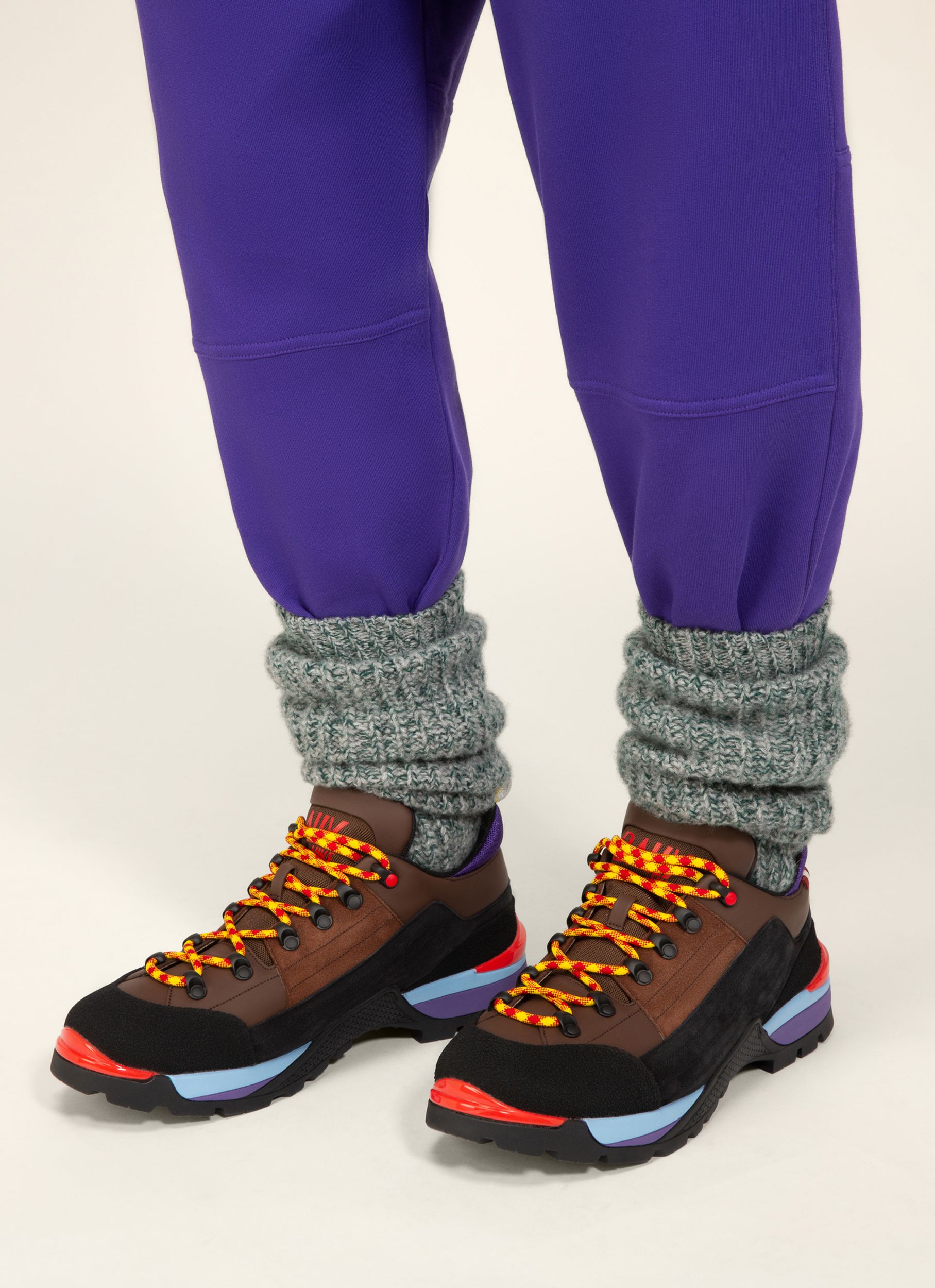 Bally Hike Boot in Multicolor Rubber-Coated Leather and Suede - Men's - Bally - 05