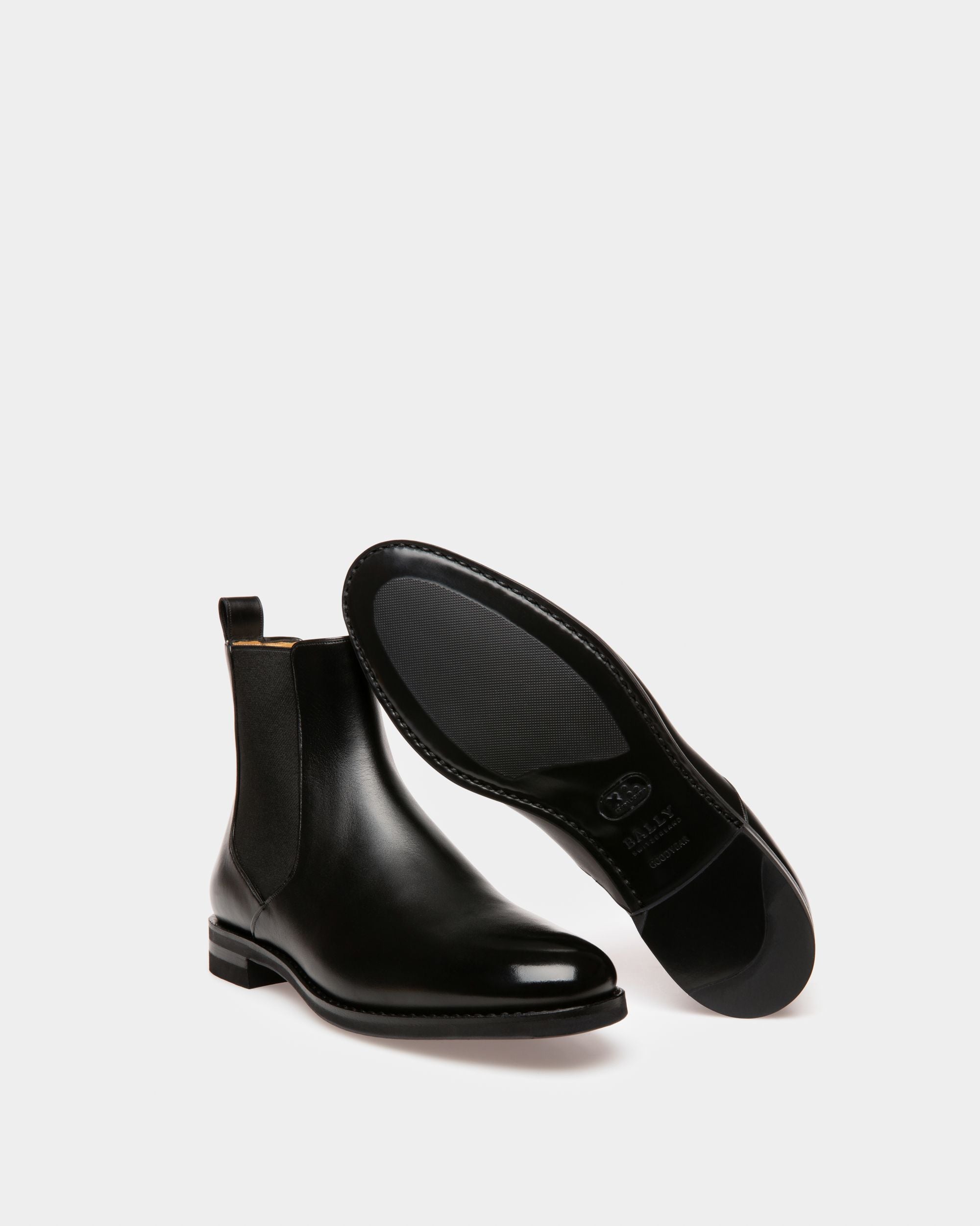Flea Leather Boots In Black - Women's - Bally - 04