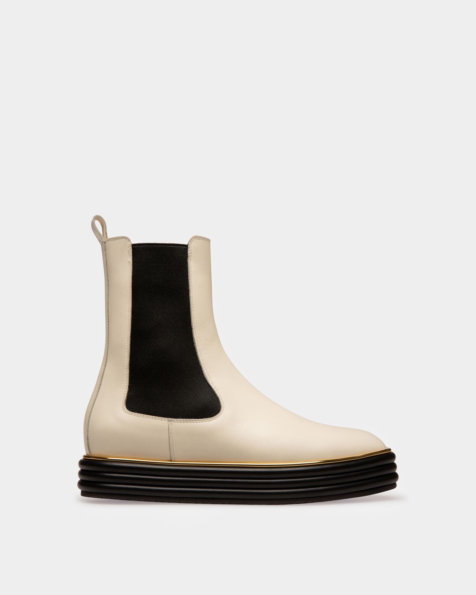 Faelisa Leather Boots In Bone - Women's - Bally - 01