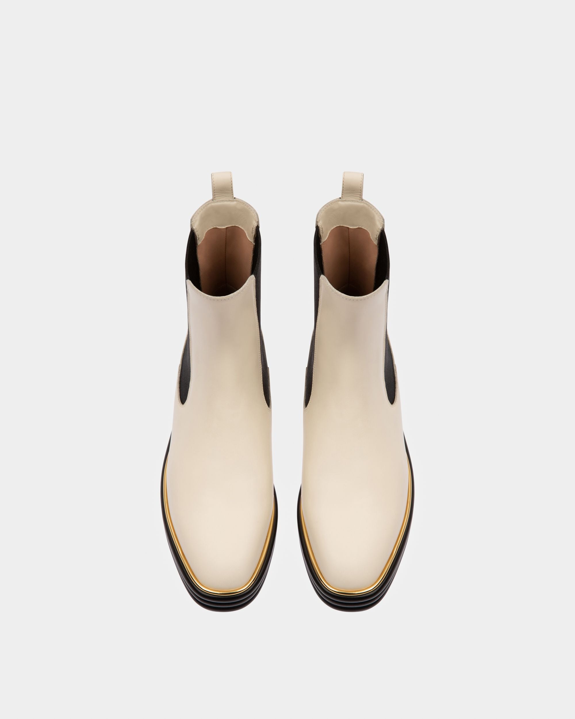 Faelisa Leather Boots In Bone - Women's - Bally - 02