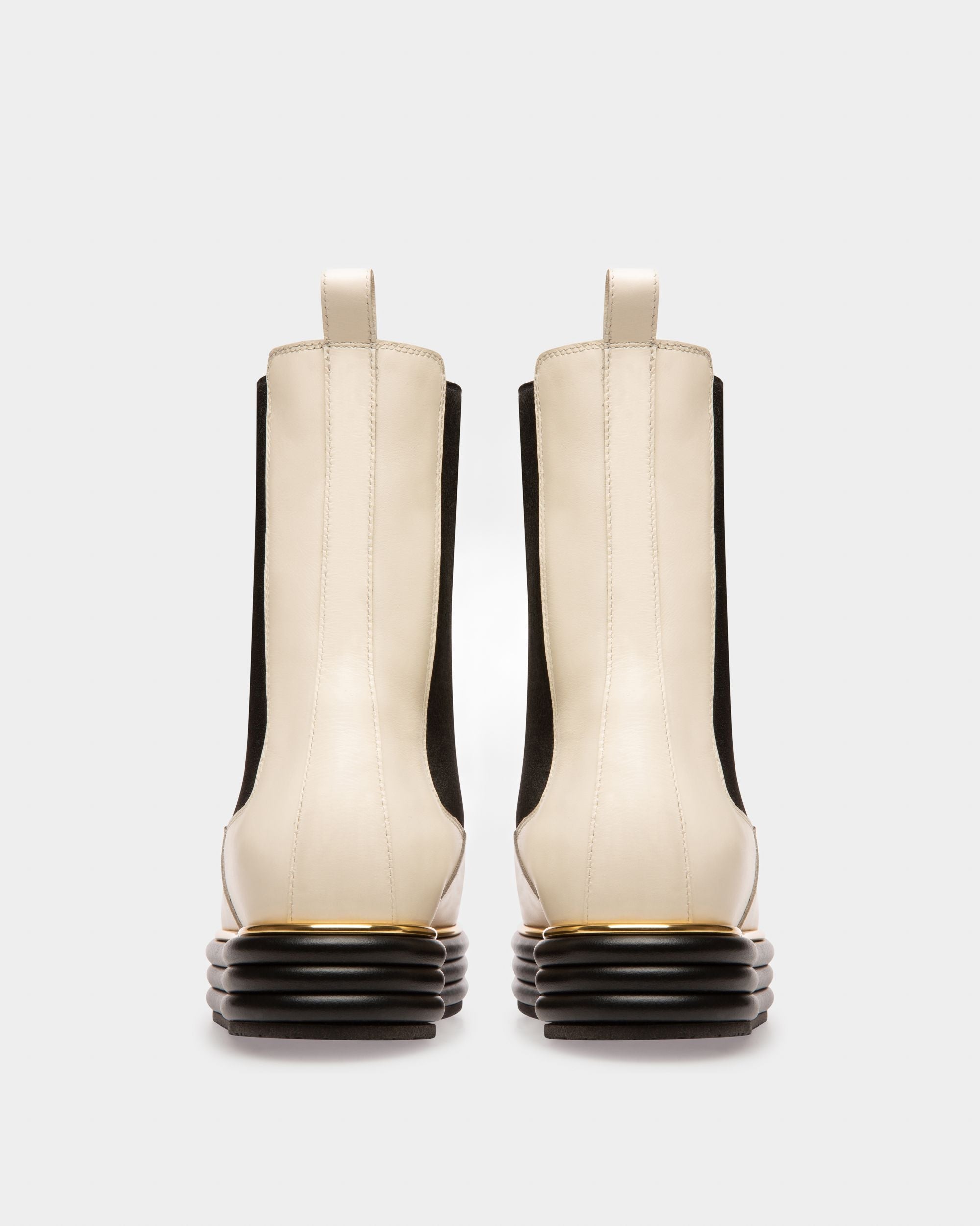 Faelisa Leather Boots In Bone - Women's - Bally - 04