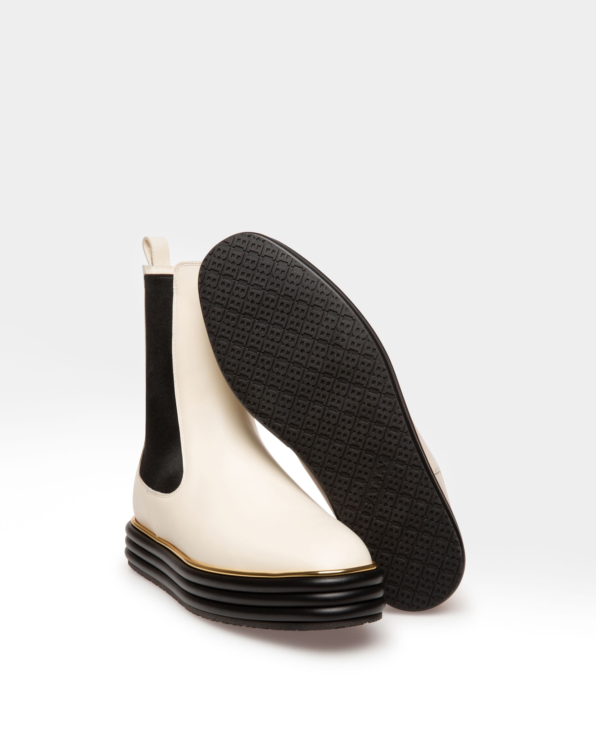 Faelisa Leather Boots In Bone - Women's - Bally - 05