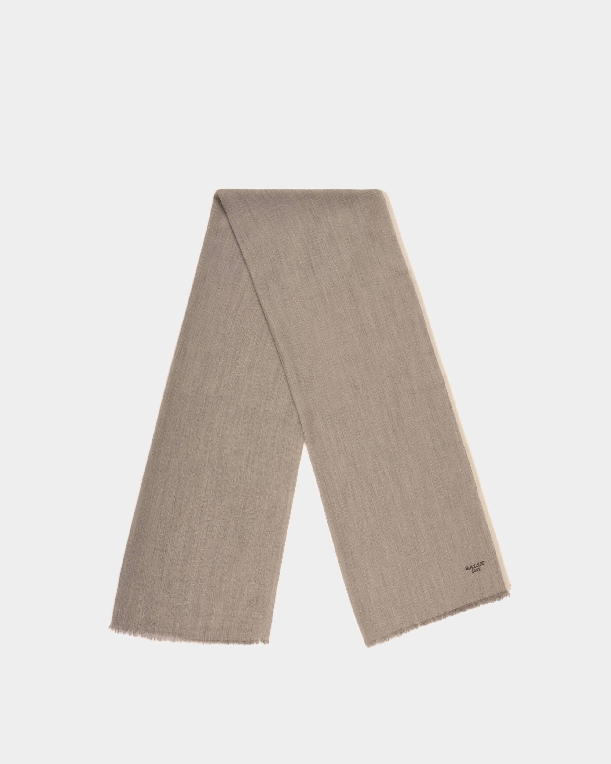 Cashmere Blend Scarf In Grey - Women's - Bally - 01
