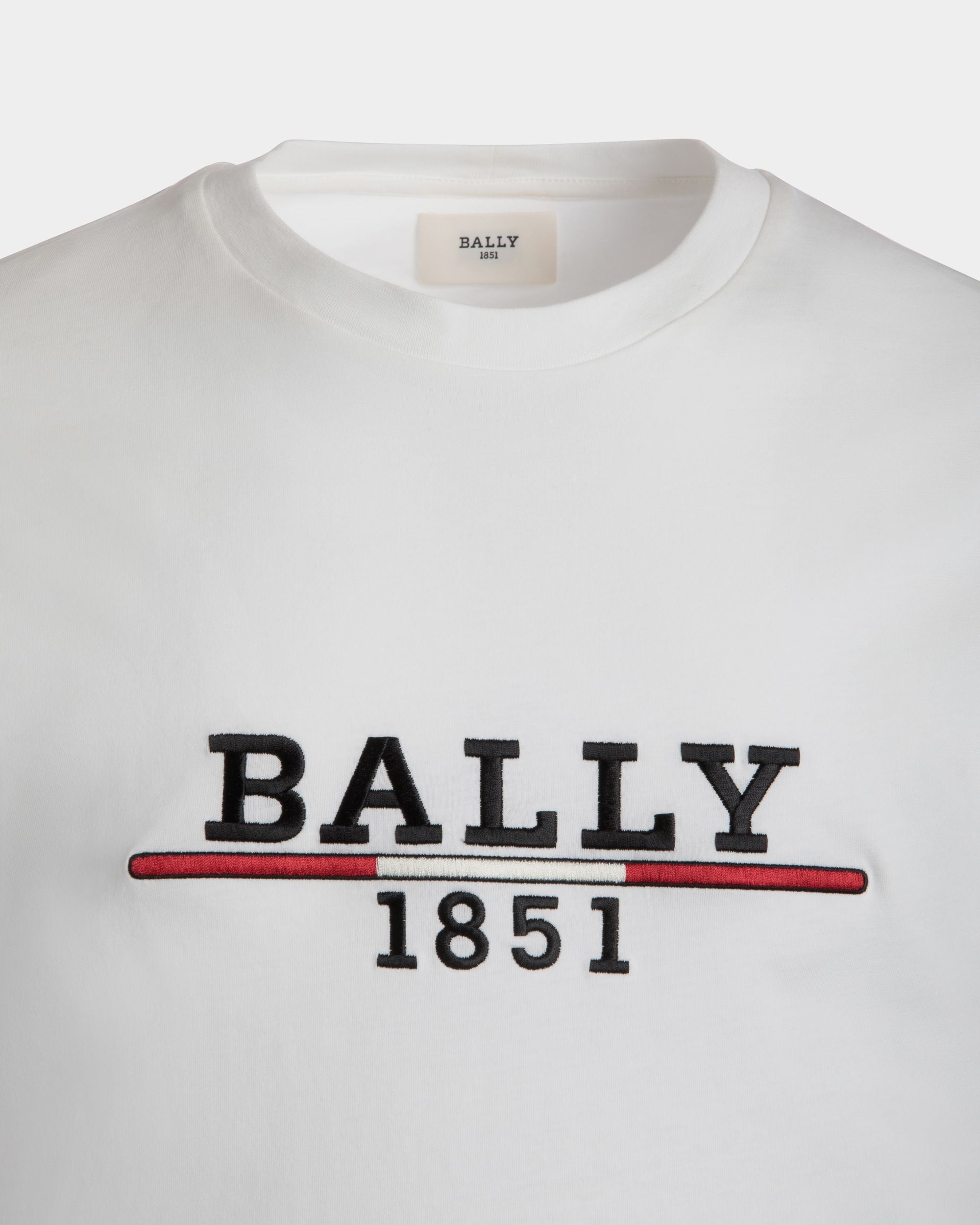 T-Shirt In White Cotton - Men's - Bally - 02