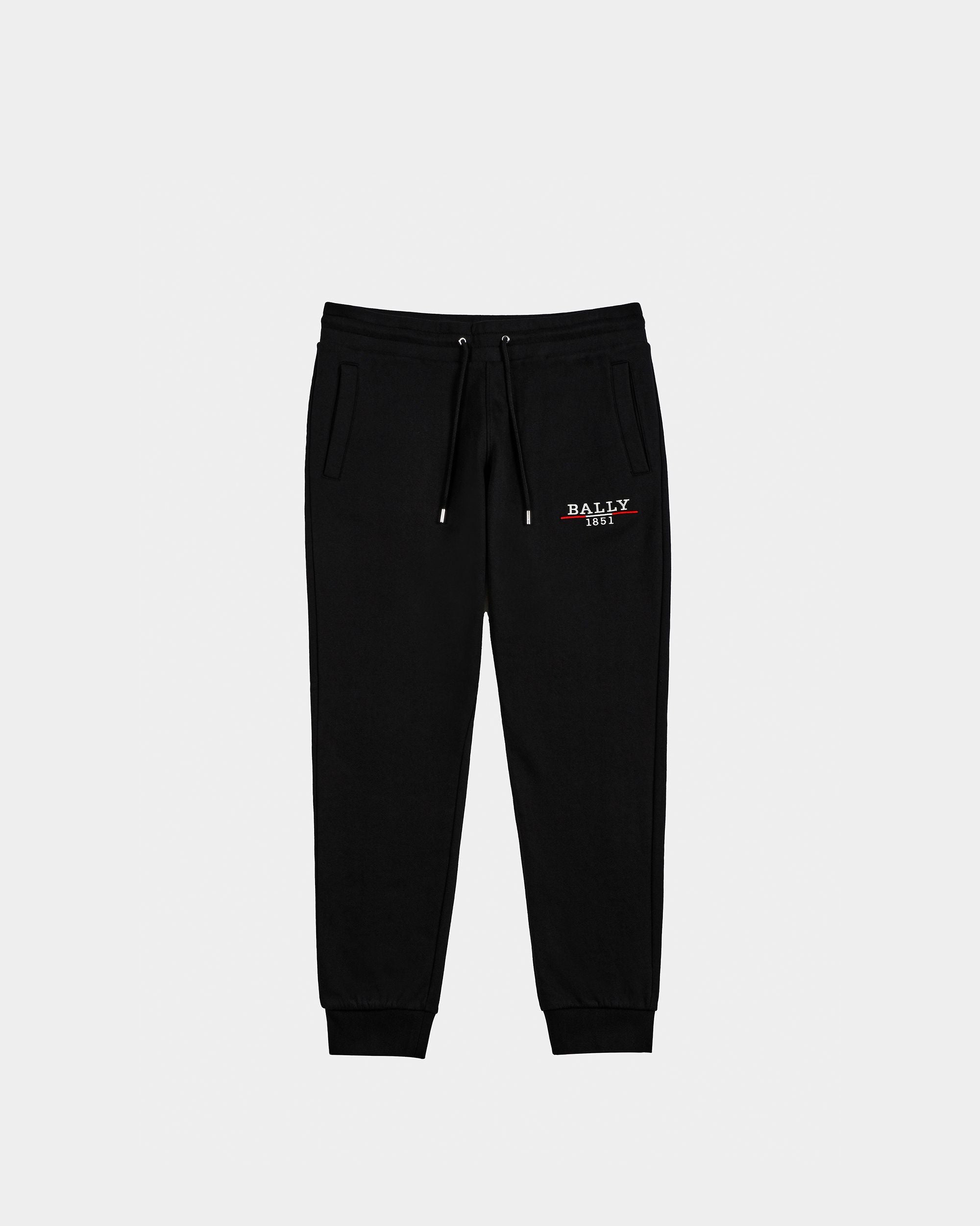 Sweatpants in Black Knit Cotton - Men's - Bally - 01