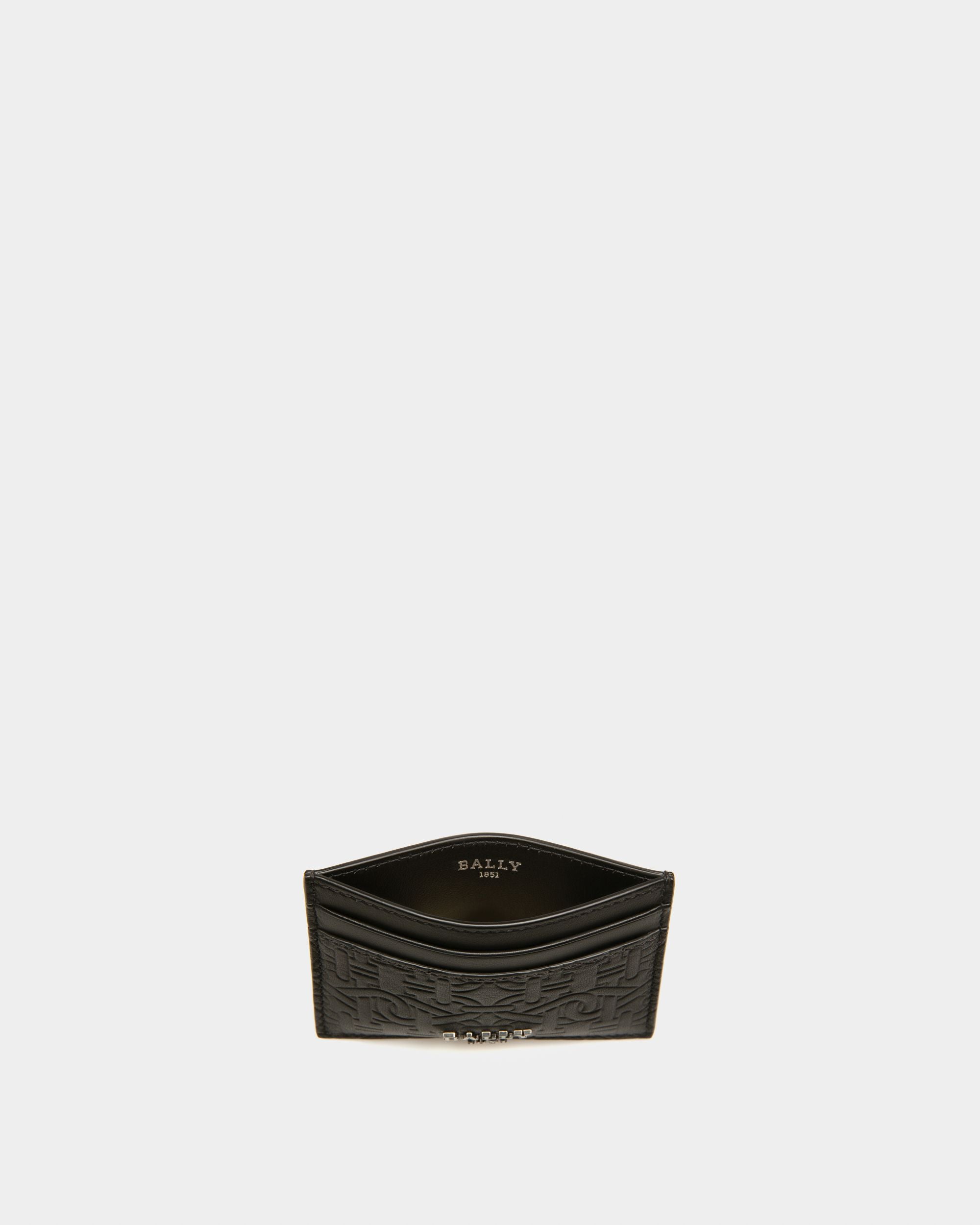 Bhar Leather Card Holder In Black - Men's - Bally - 03