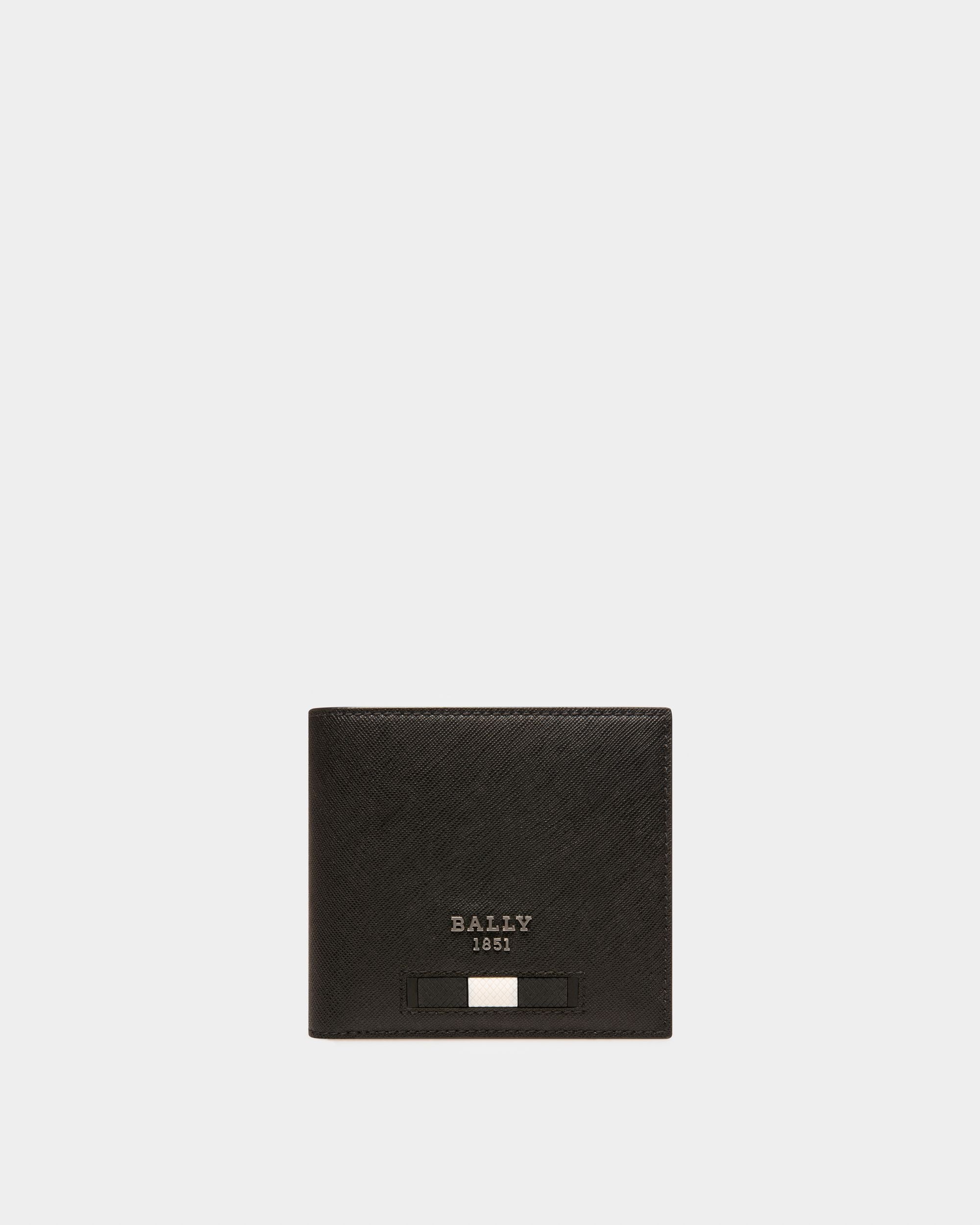 Brasai Recycled Leather Wallet In Black - Men's - Bally - 01