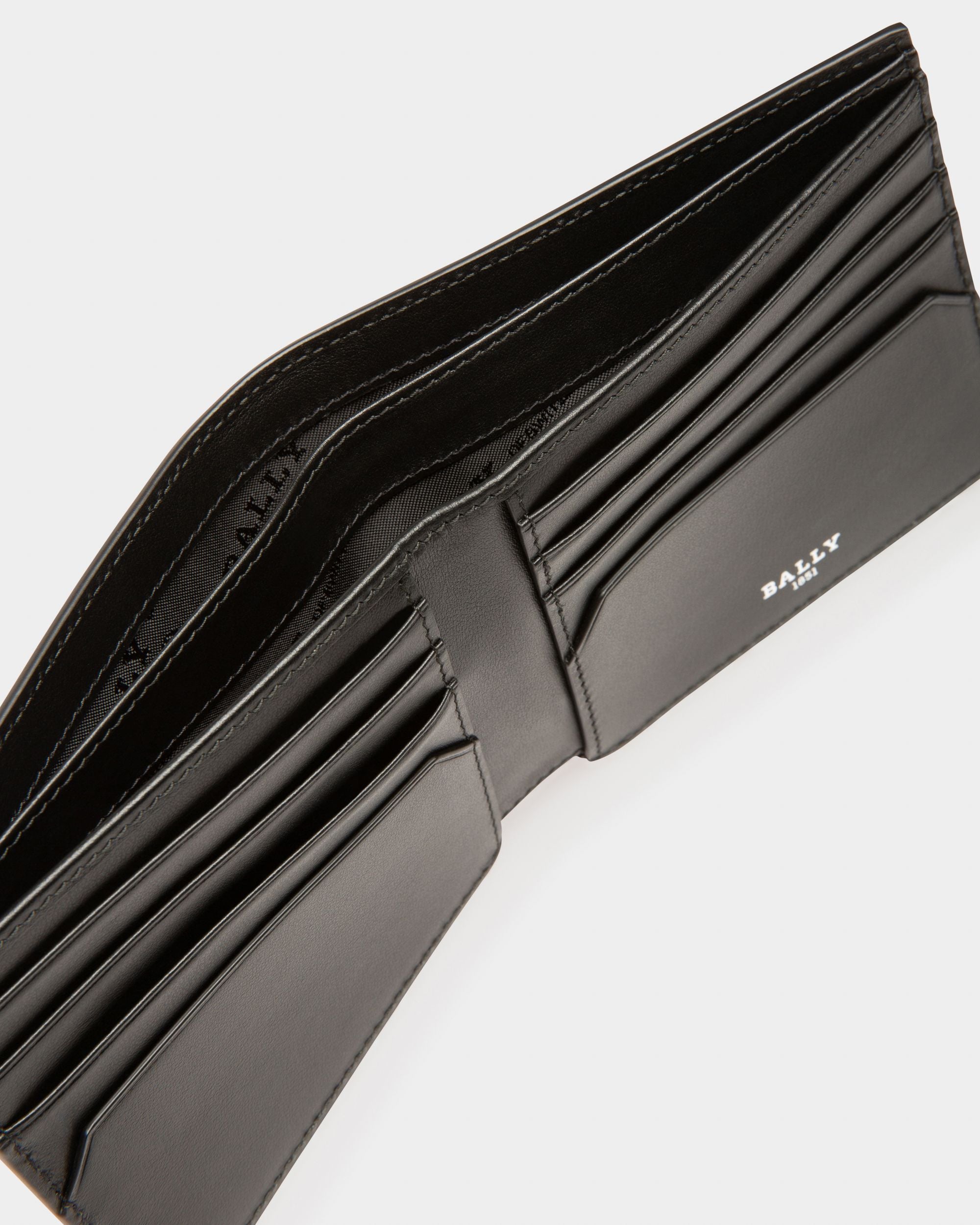 Brasai Recycled Leather Wallet In Black - Men's - Bally - 04