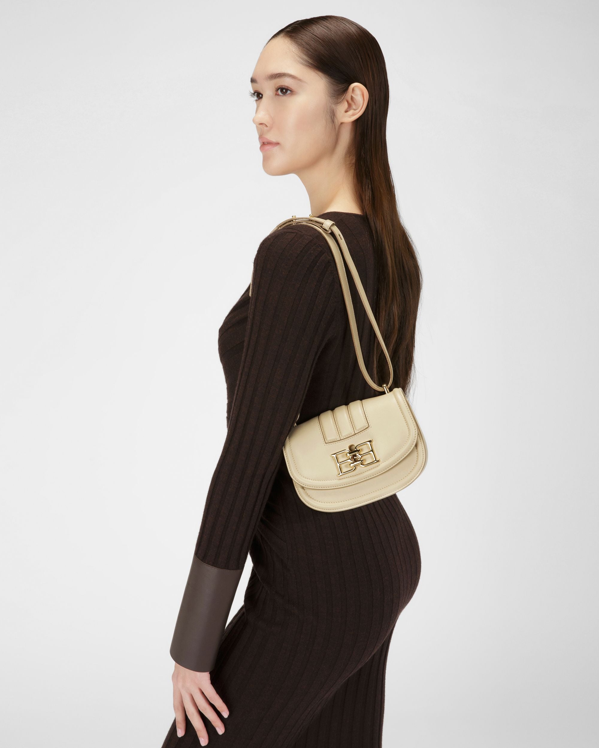 Baily Leather Minibag In Light Beige - Women's - Bally - 02