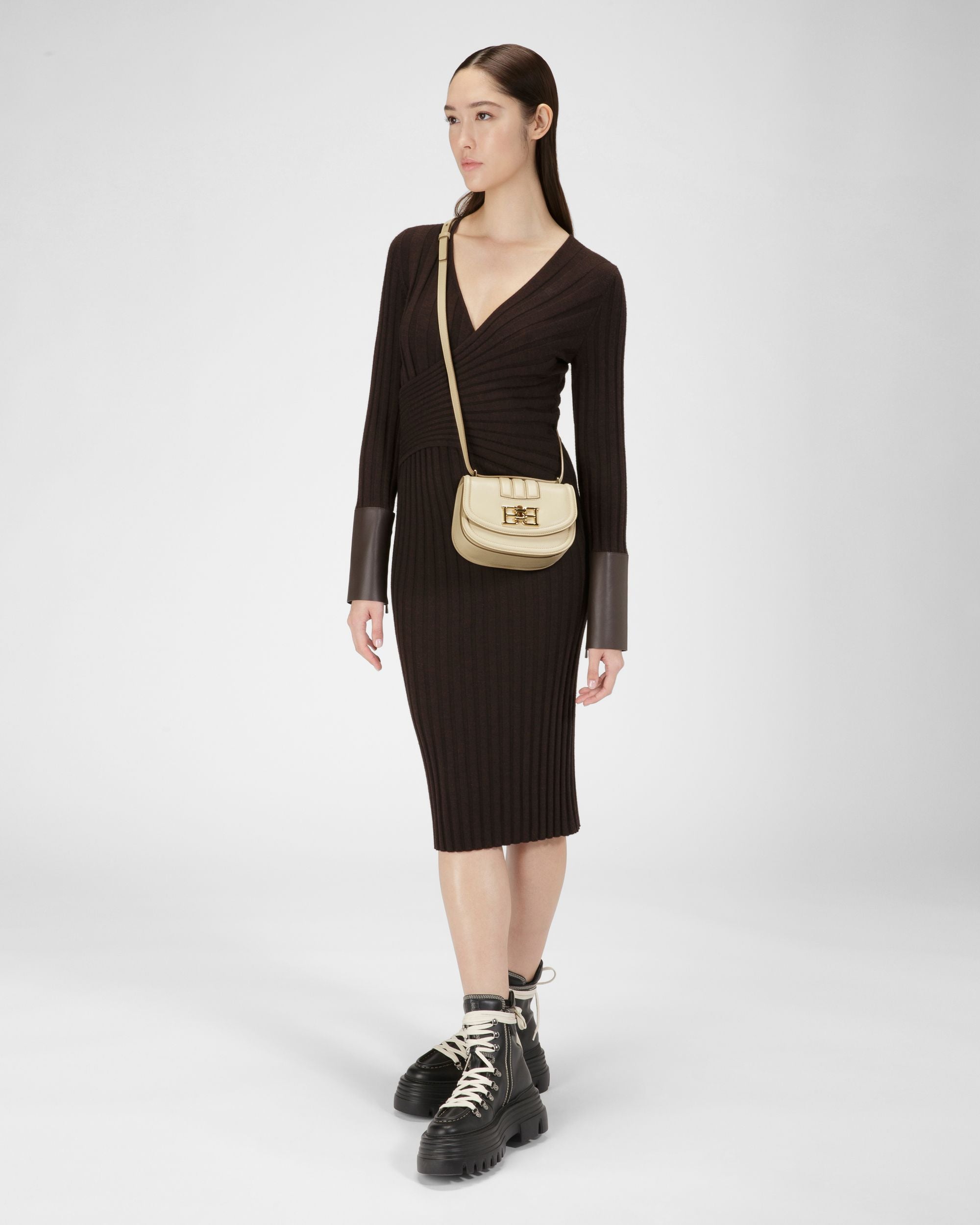 Baily Leather Minibag In Light Beige - Women's - Bally - 08