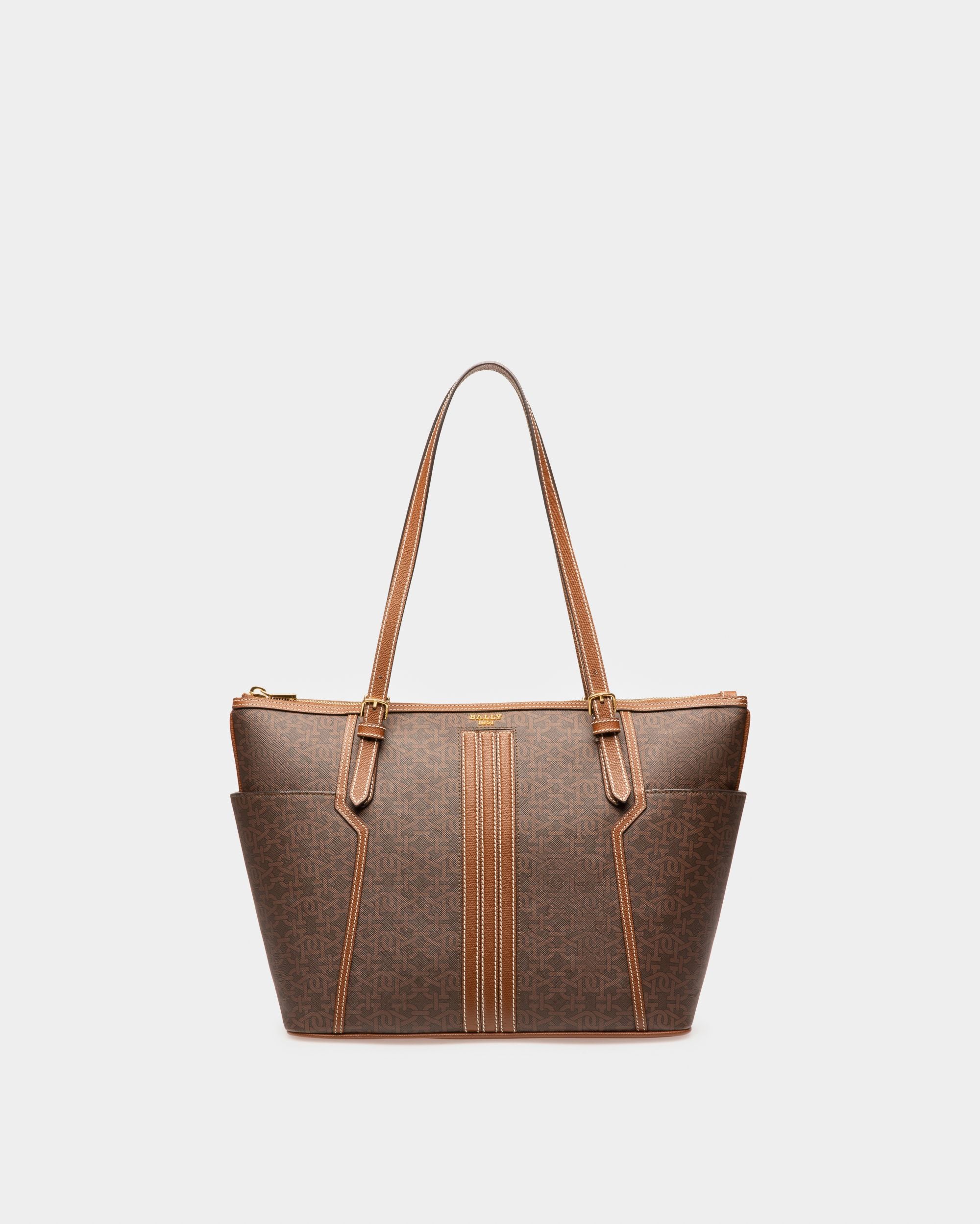 Damirah Tpu Tote Bag In Brown - Women's - Bally - 01