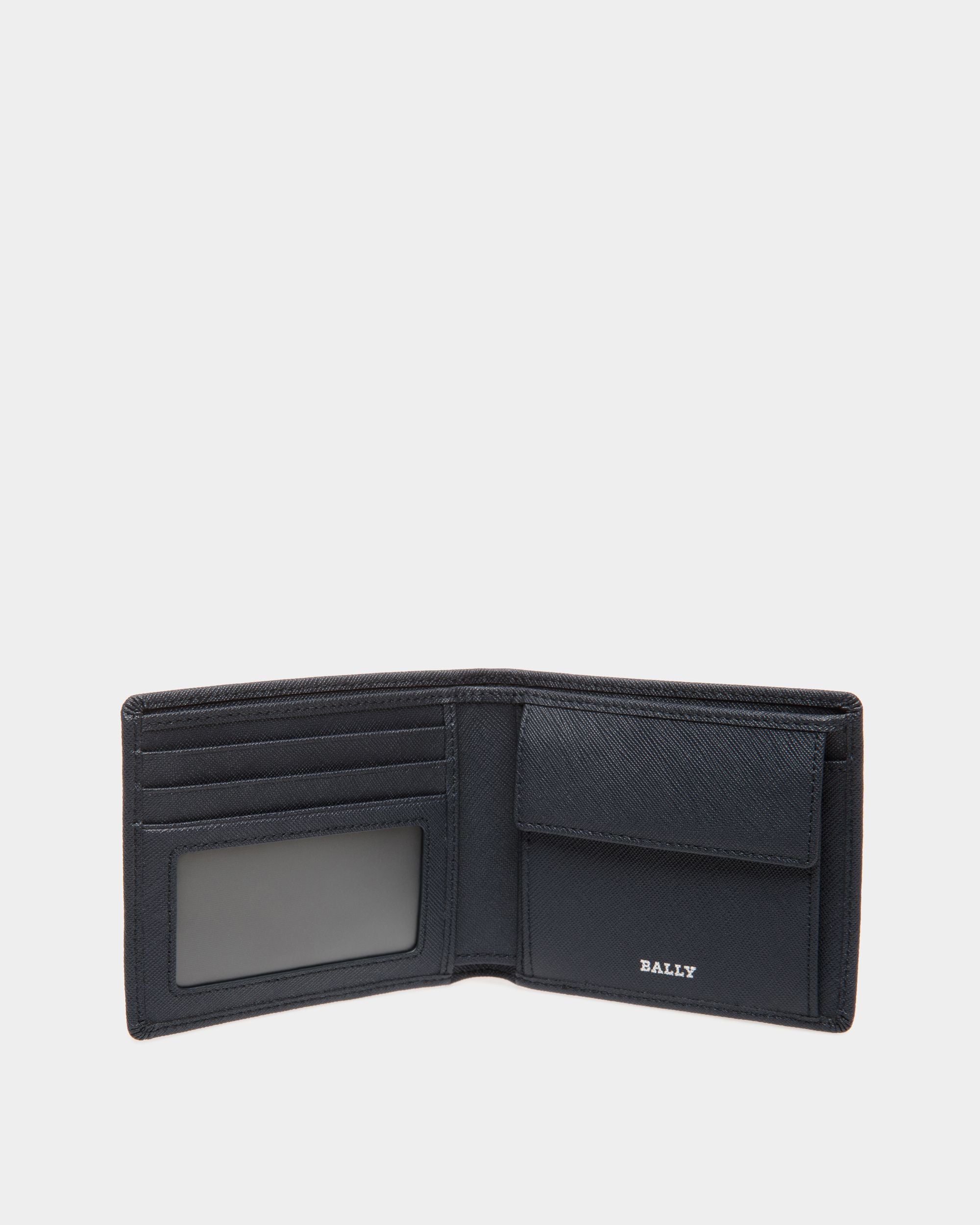 Wallet In Blue Bovine Split - Men's - Bally - 03