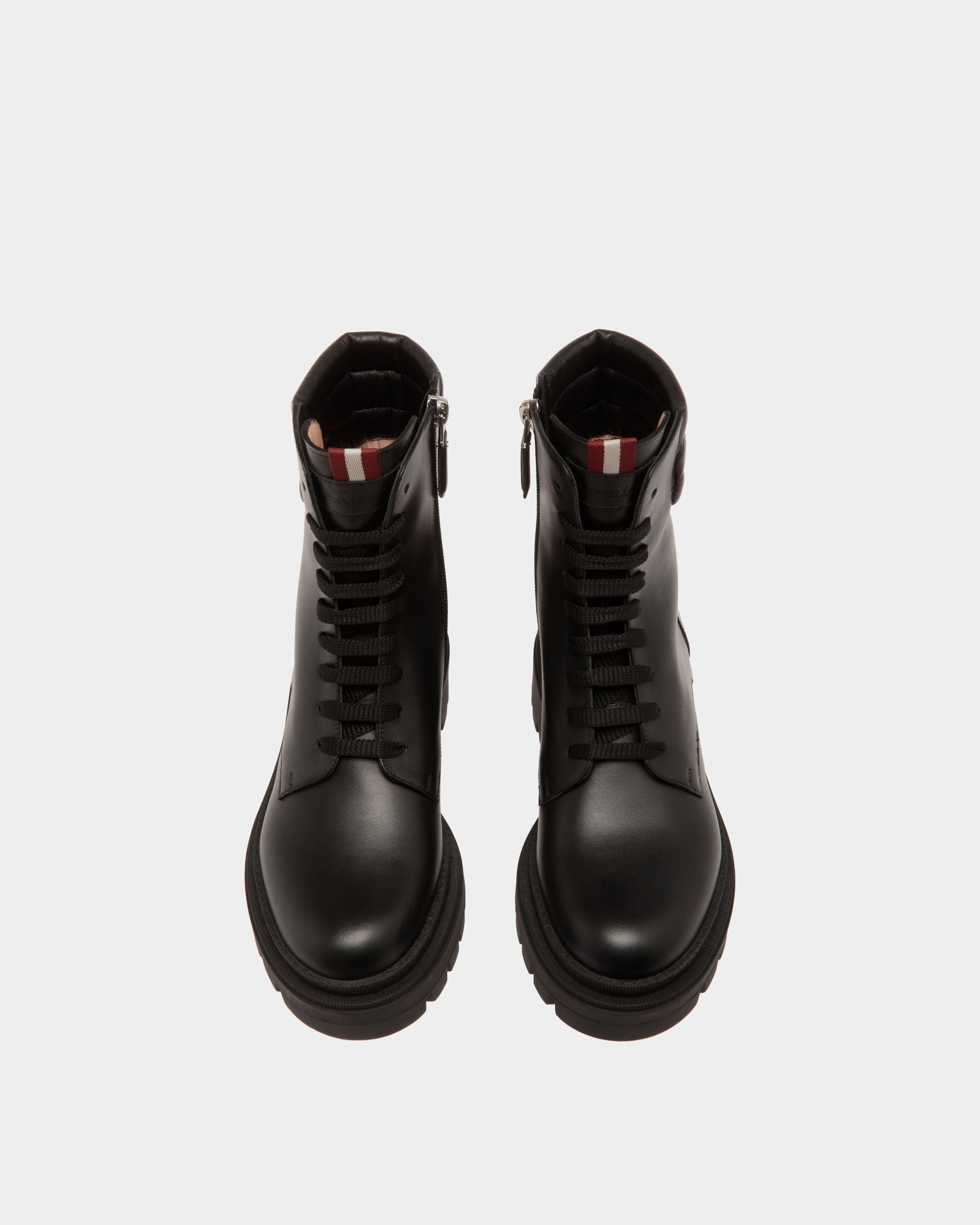 Booties In Black Leather - Women's - Bally - 04