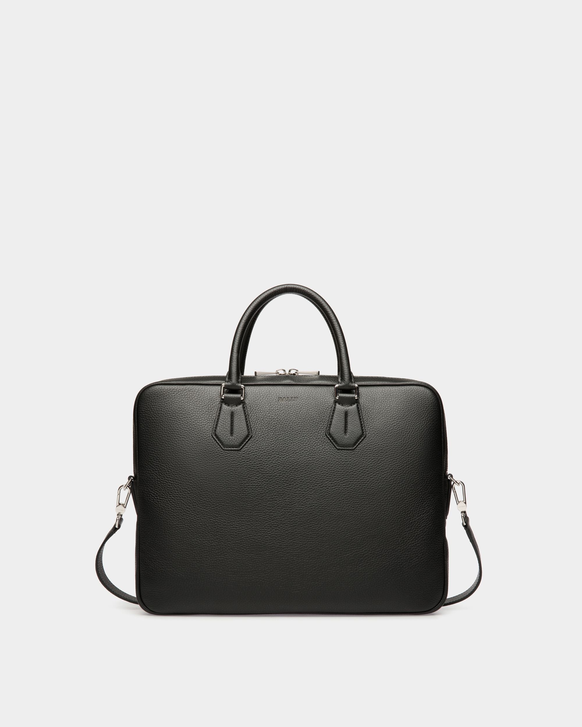 Business Bag In Black Leather - Men's - Bally - 01