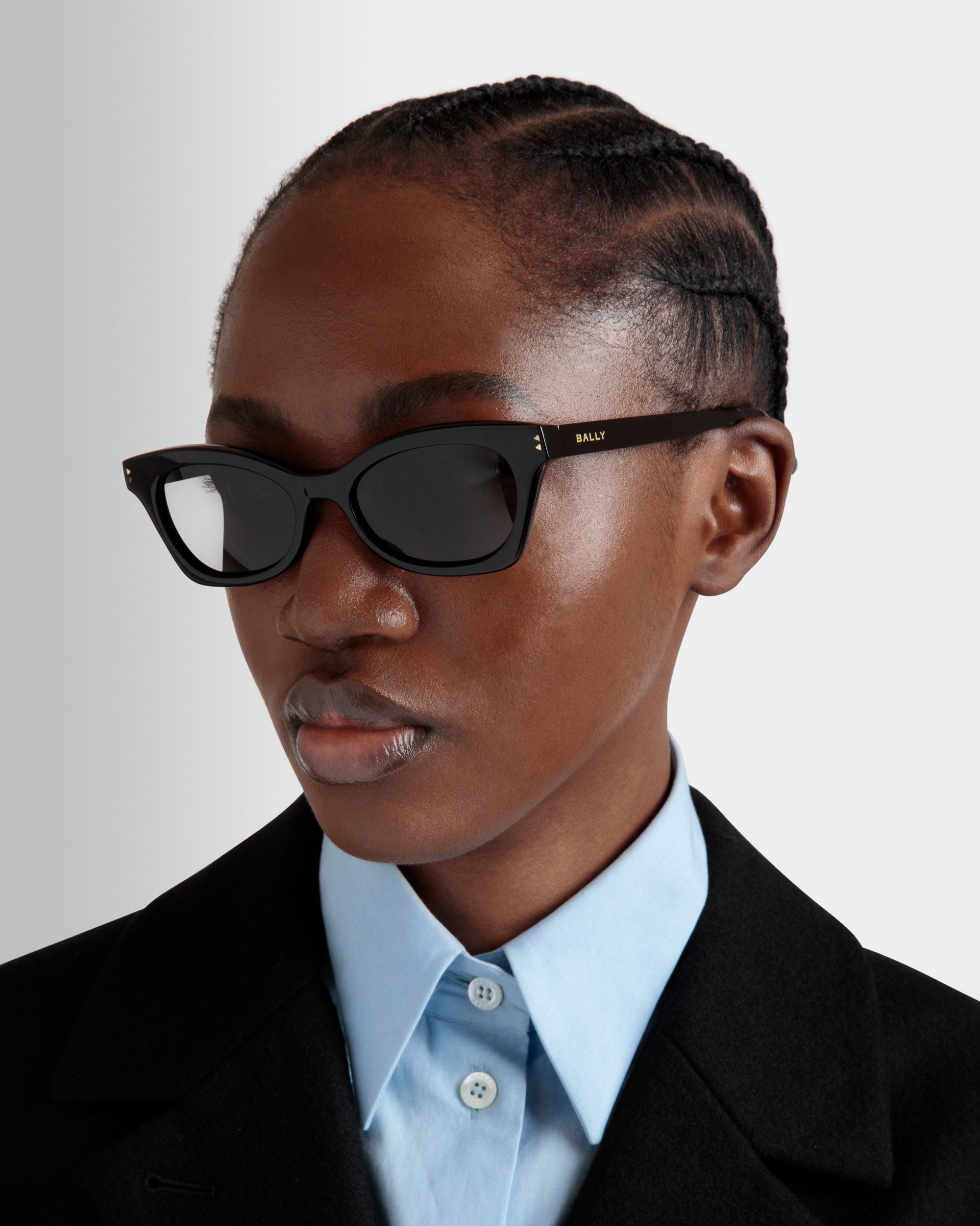 Sue Sunglasses In Black Acetate - Women's - Bally - 02