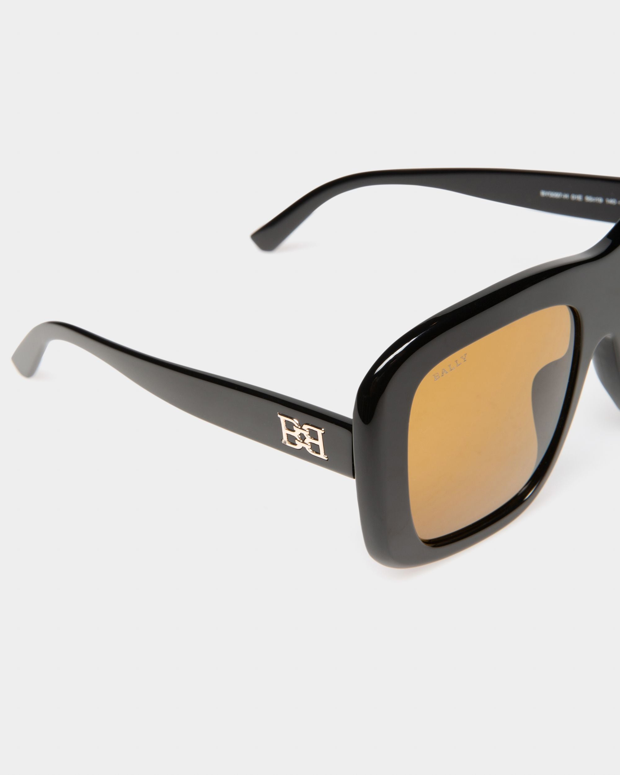 Constance Acetate Sunglasses In Shiny Black - Women's - Bally - 02
