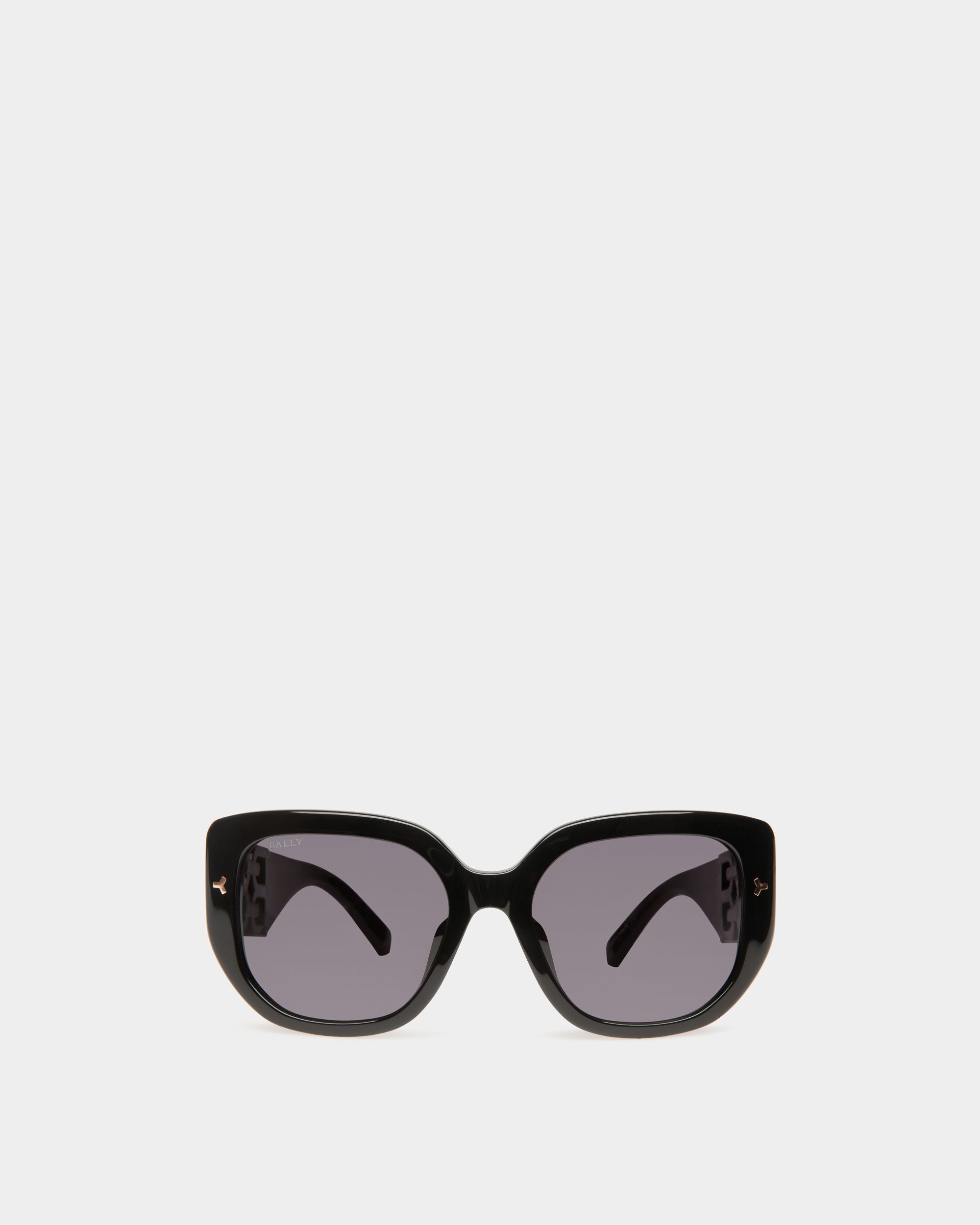 Nuna Acetate Sunglasses In Black and Smoke Acetate - Women's - Bally - 01