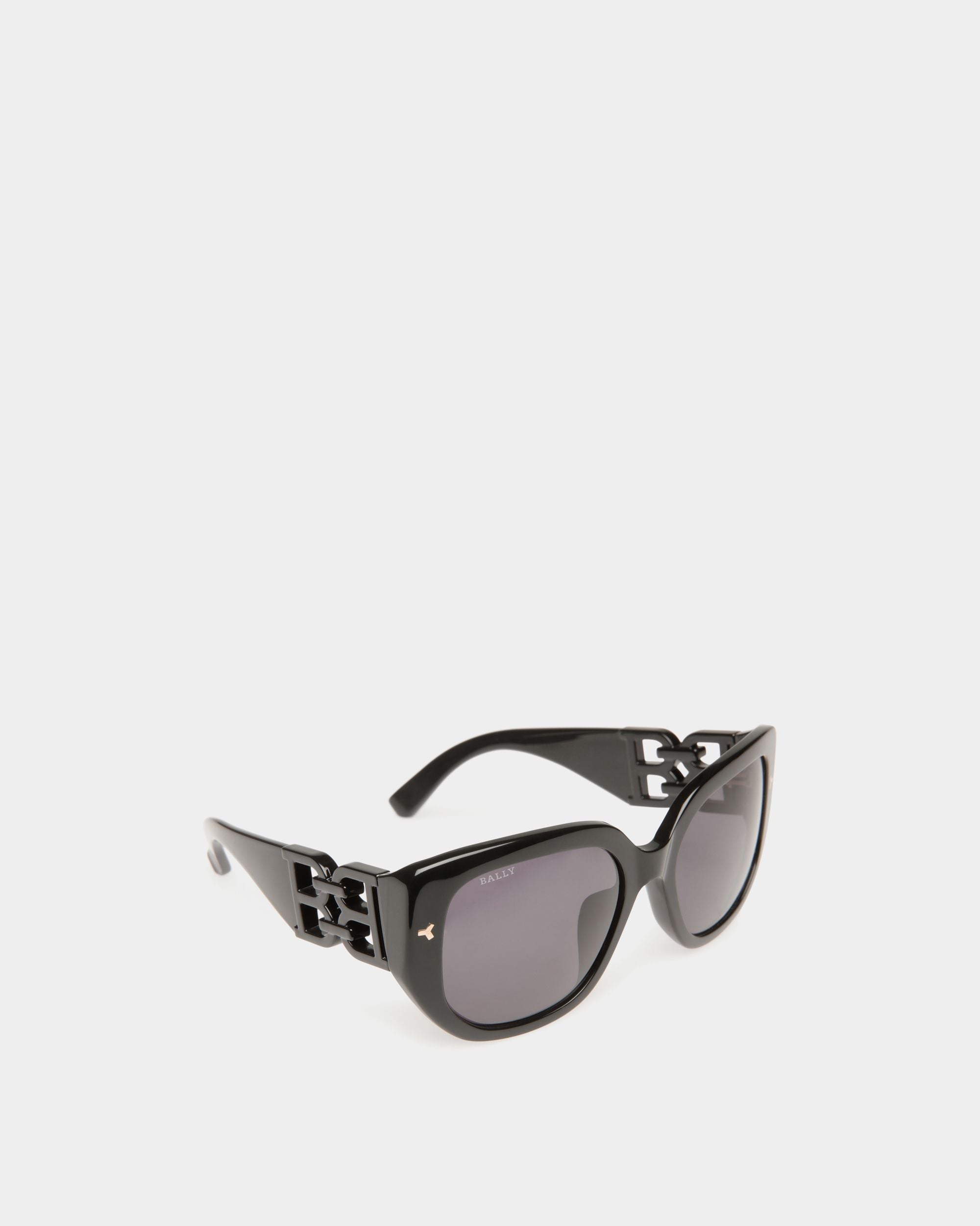 Nuna Acetate Sunglasses In Black and Smoke Acetate - Women's - Bally - 03