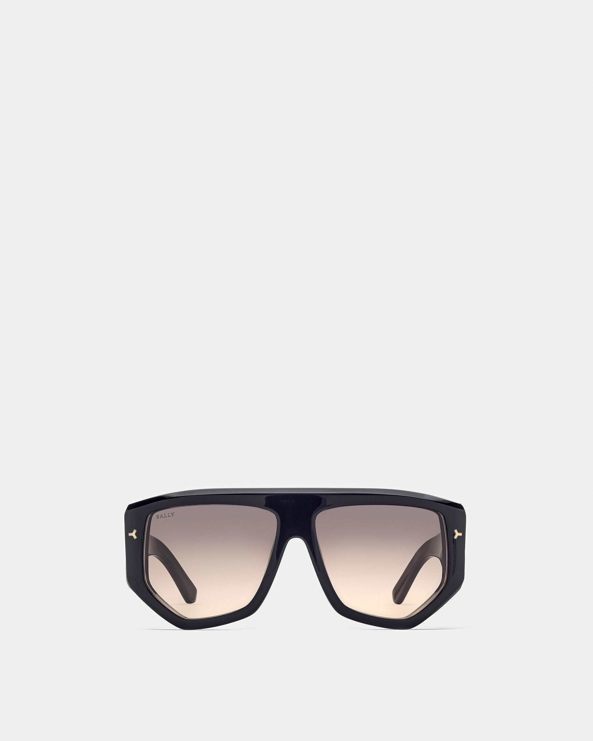Meg Geometric Full Rim Sunglasses In Shiny Black Plastic - Other - Bally - 01