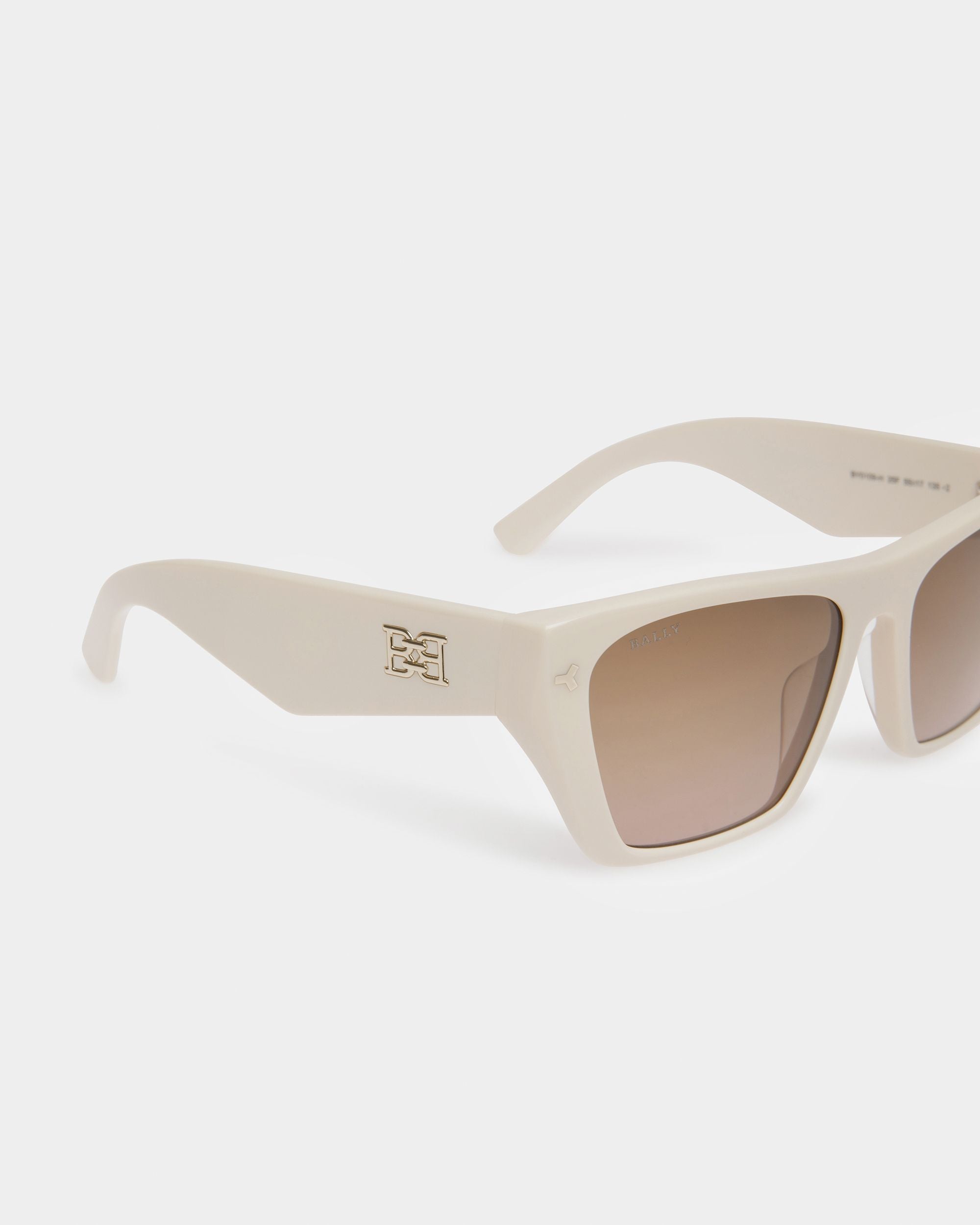 Ashley Geometric Full Rim Sunglasses In Ivory - Women's - Bally - 03