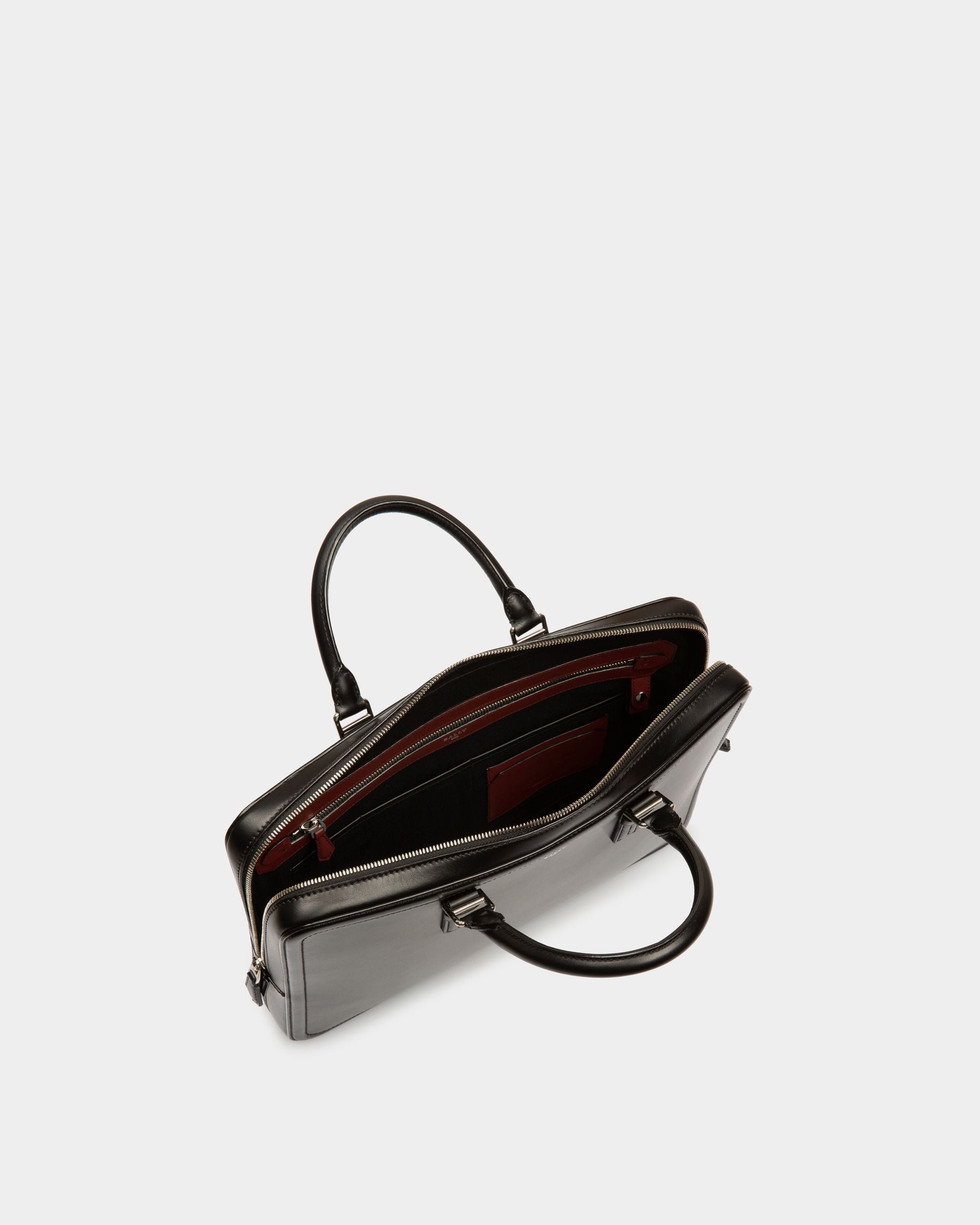 Sergy Leather Business Bag In Black - Men's - Bally - 04
