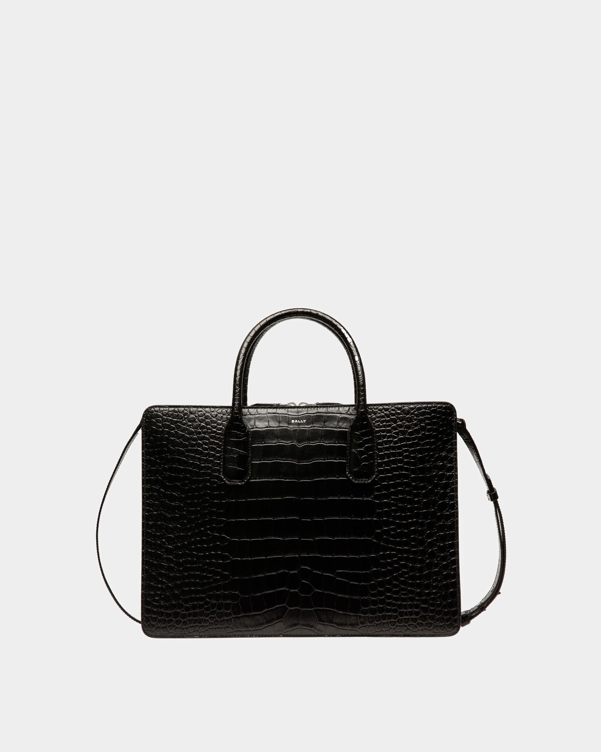 Banque Business Bag In Black Leather - Men's - Bally - 01