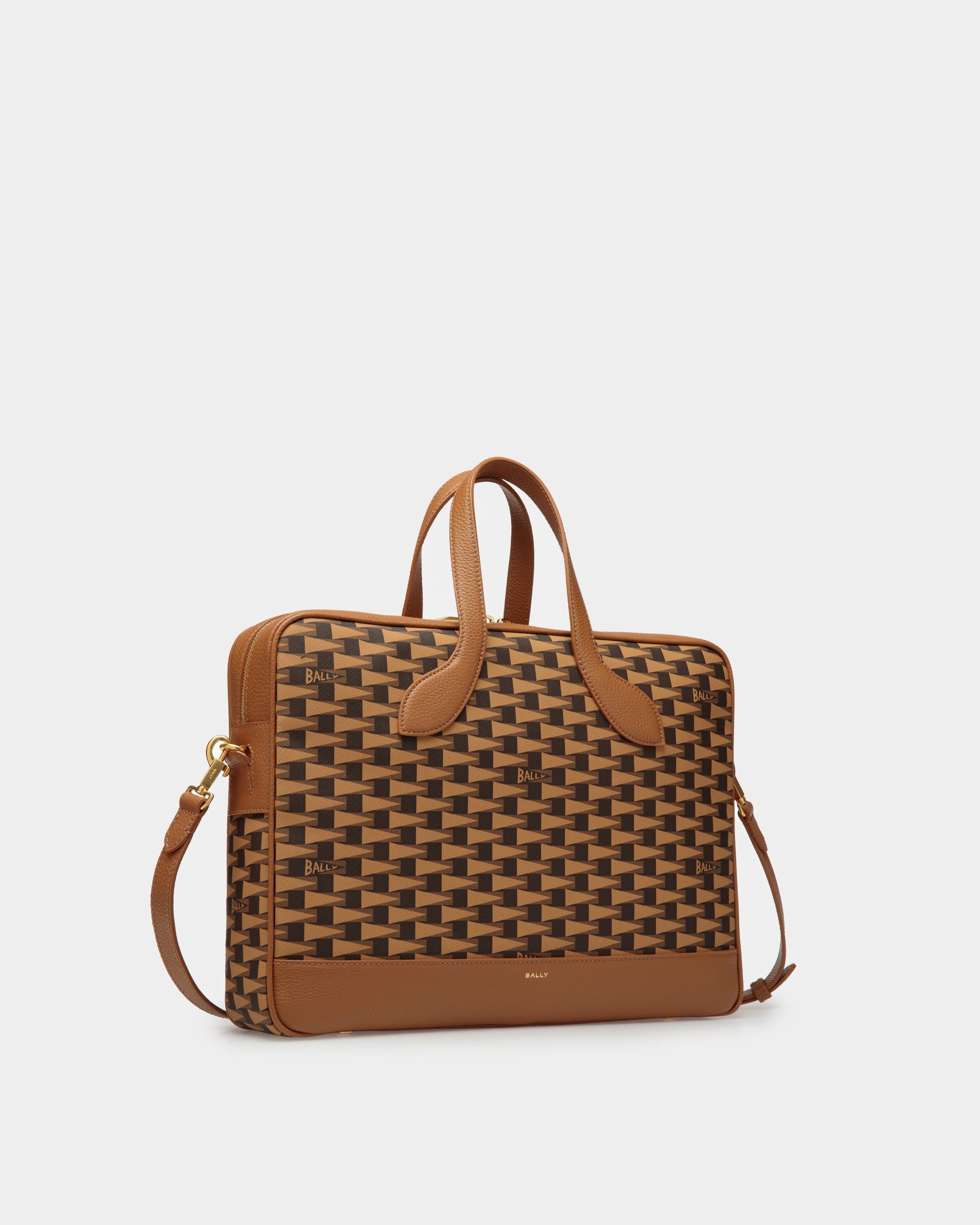 Pennant Briefcase In Desert Leather And TPU - Men's - Bally - 04