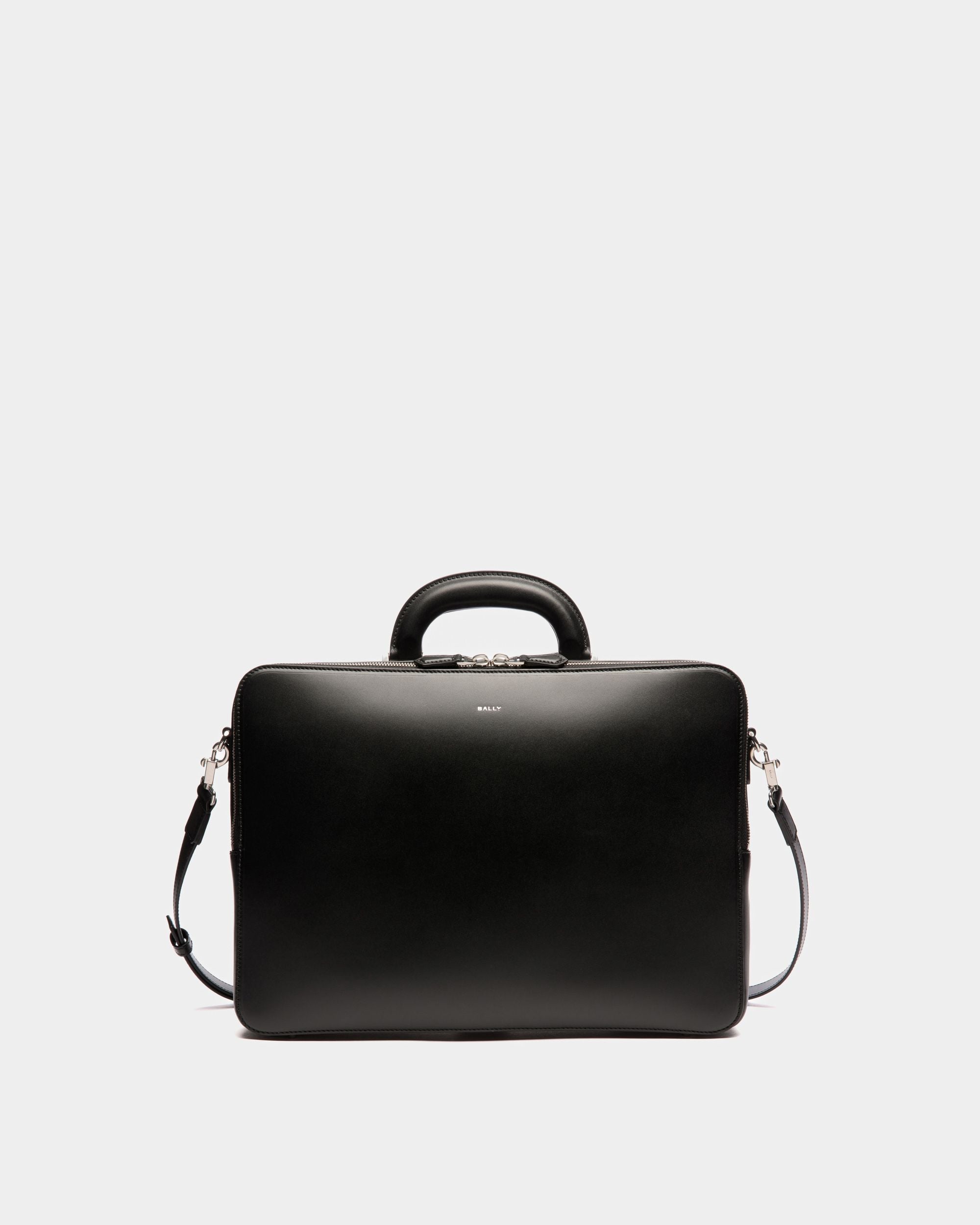 Busy Bally Briefcase in Black Leather - Men's - Bally - 01