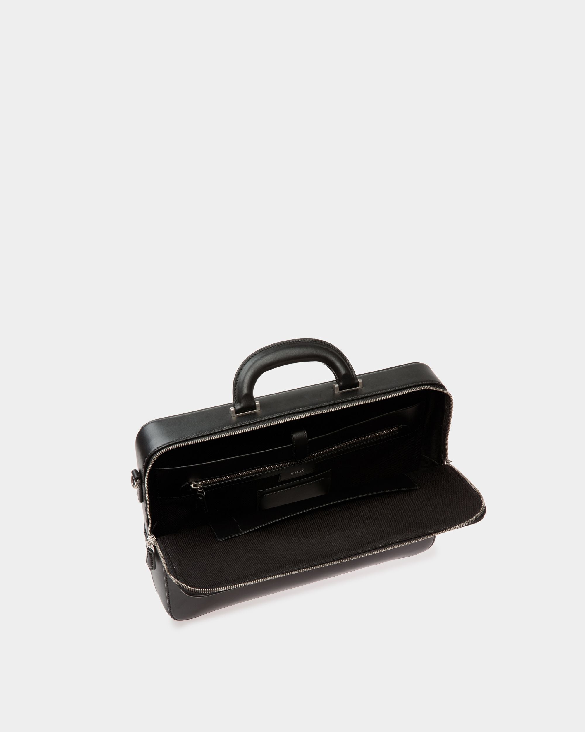 Busy Bally Briefcase in Black Leather - Men's - Bally - 04