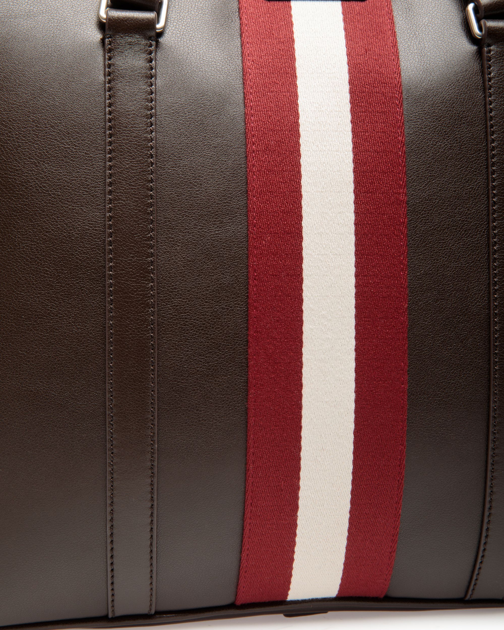 Code Briefcase in Ebano Leather - Men's - Bally - 05