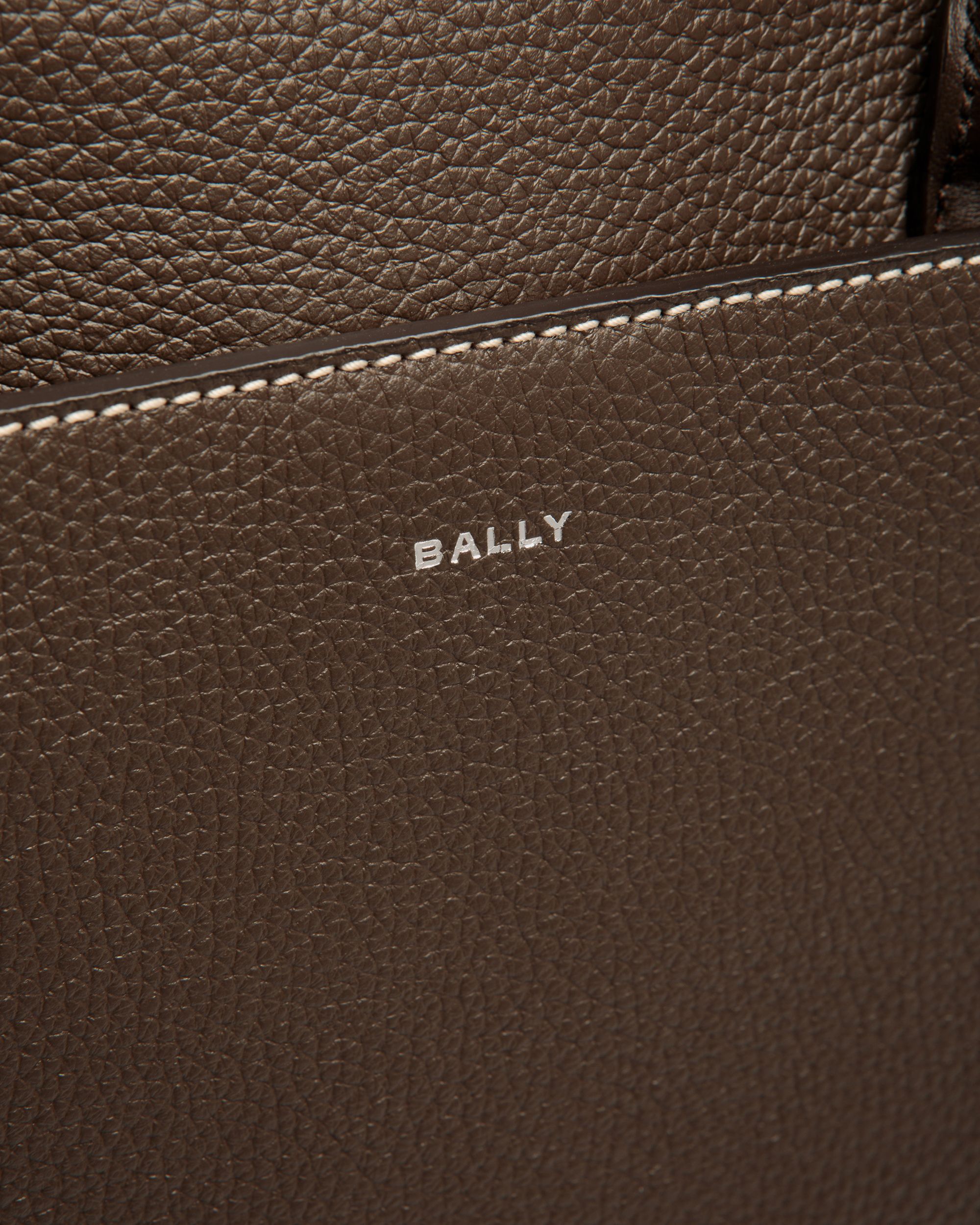 Oeden Briefcase in Ebano Leather - Men's - Bally - 06