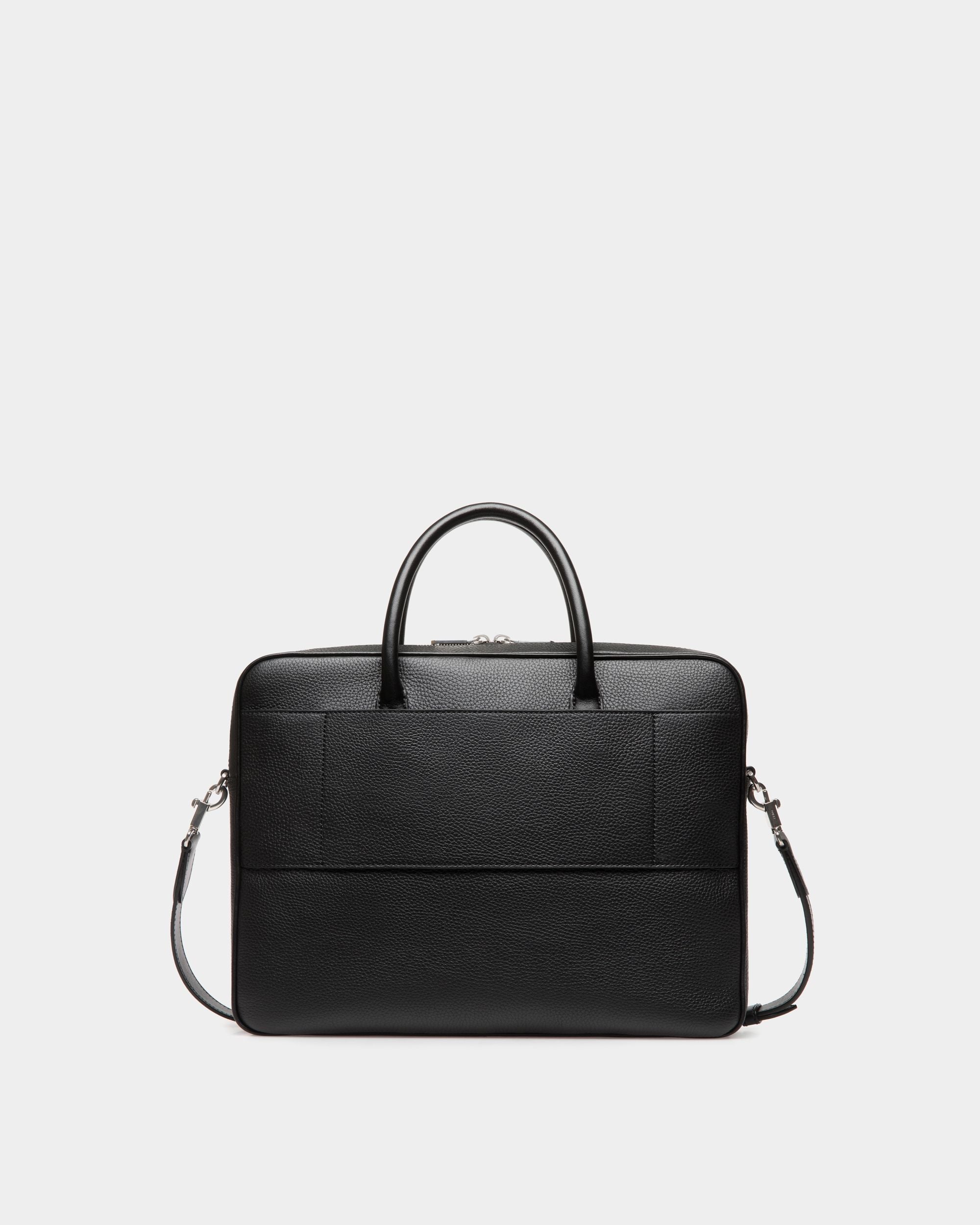 Oeden Briefcase In Black Leather - Men's - Bally - 02