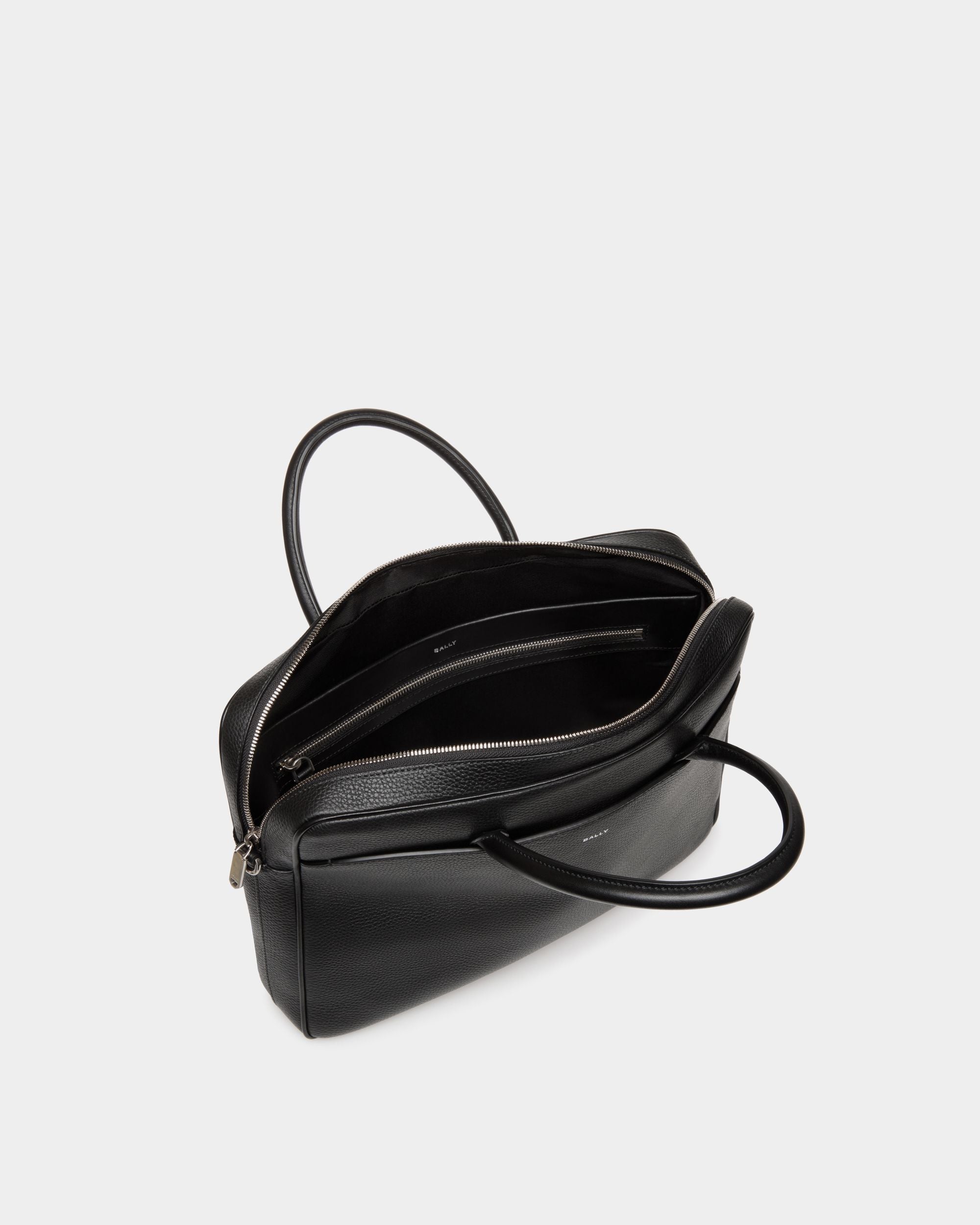 Oeden Briefcase In Black Leather - Men's - Bally - 04