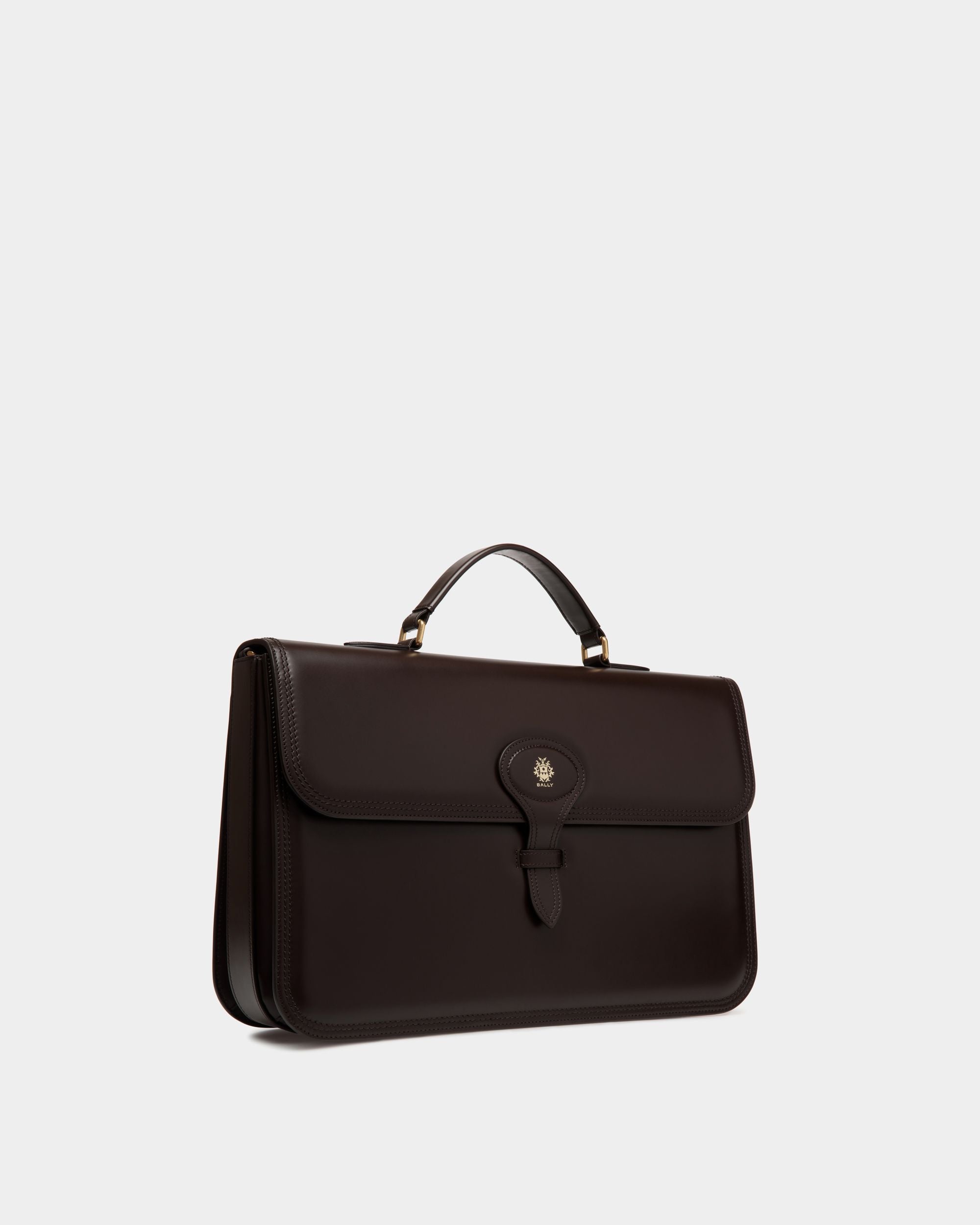 Beckett Briefcase In Ebano Leather - Men's - Bally - 04