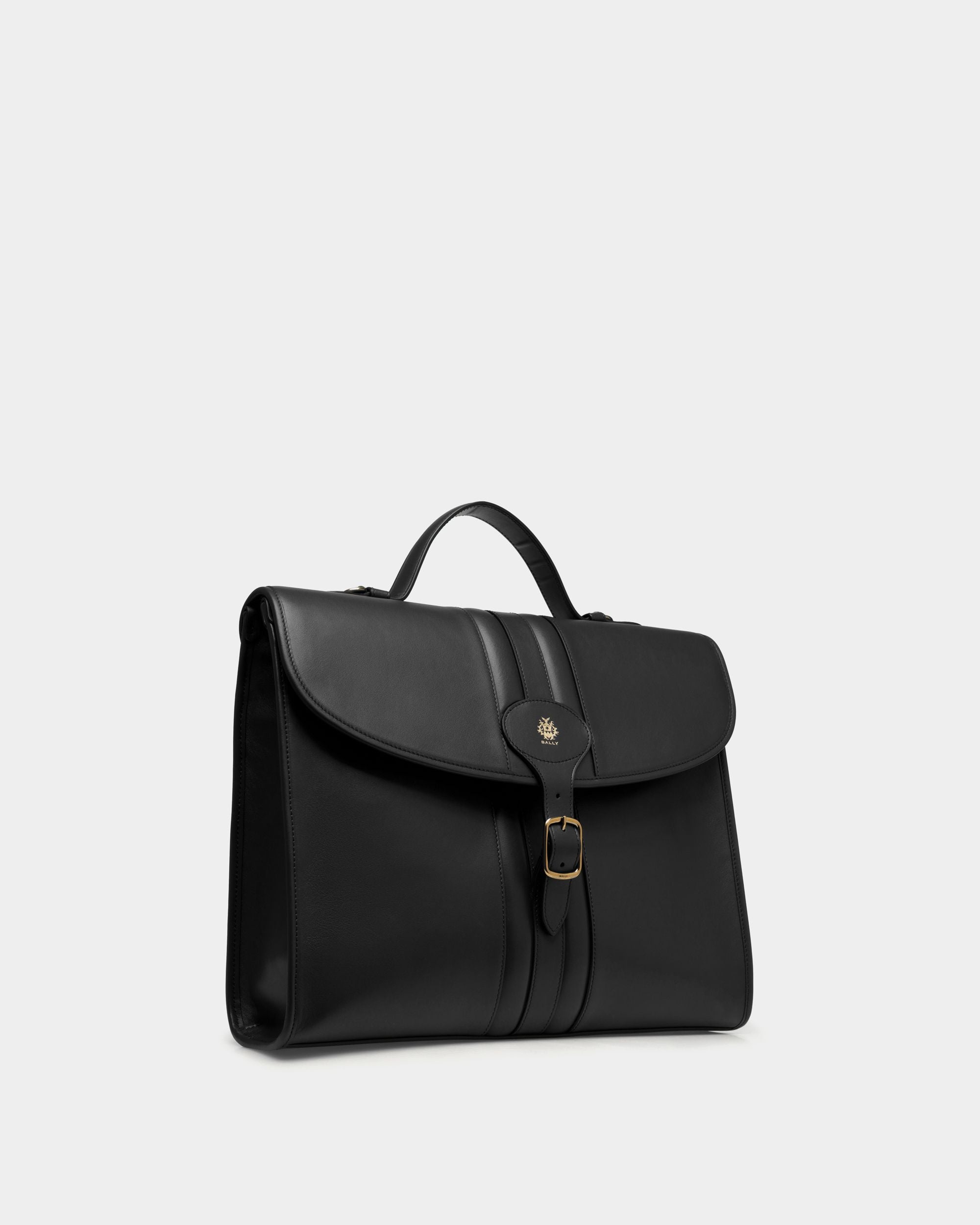 Beckett Briefcase in Black Leather - Men's - Bally - 04