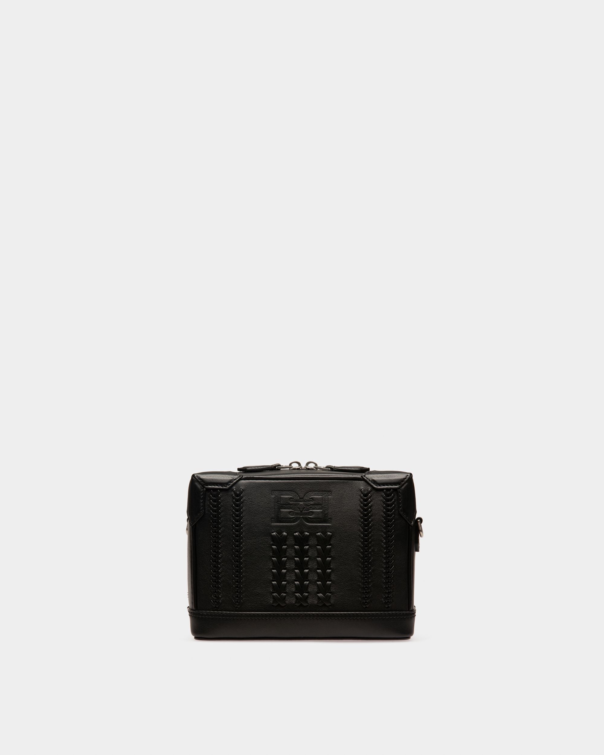 Casteer Leather Crossbody Bag In Black - Men's - Bally - 01