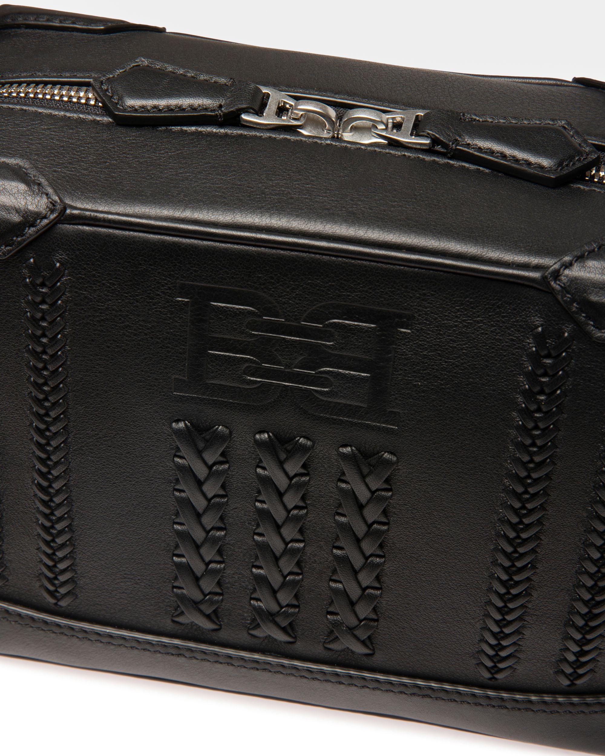 Casteer Leather Crossbody Bag In Black - Men's - Bally - 05