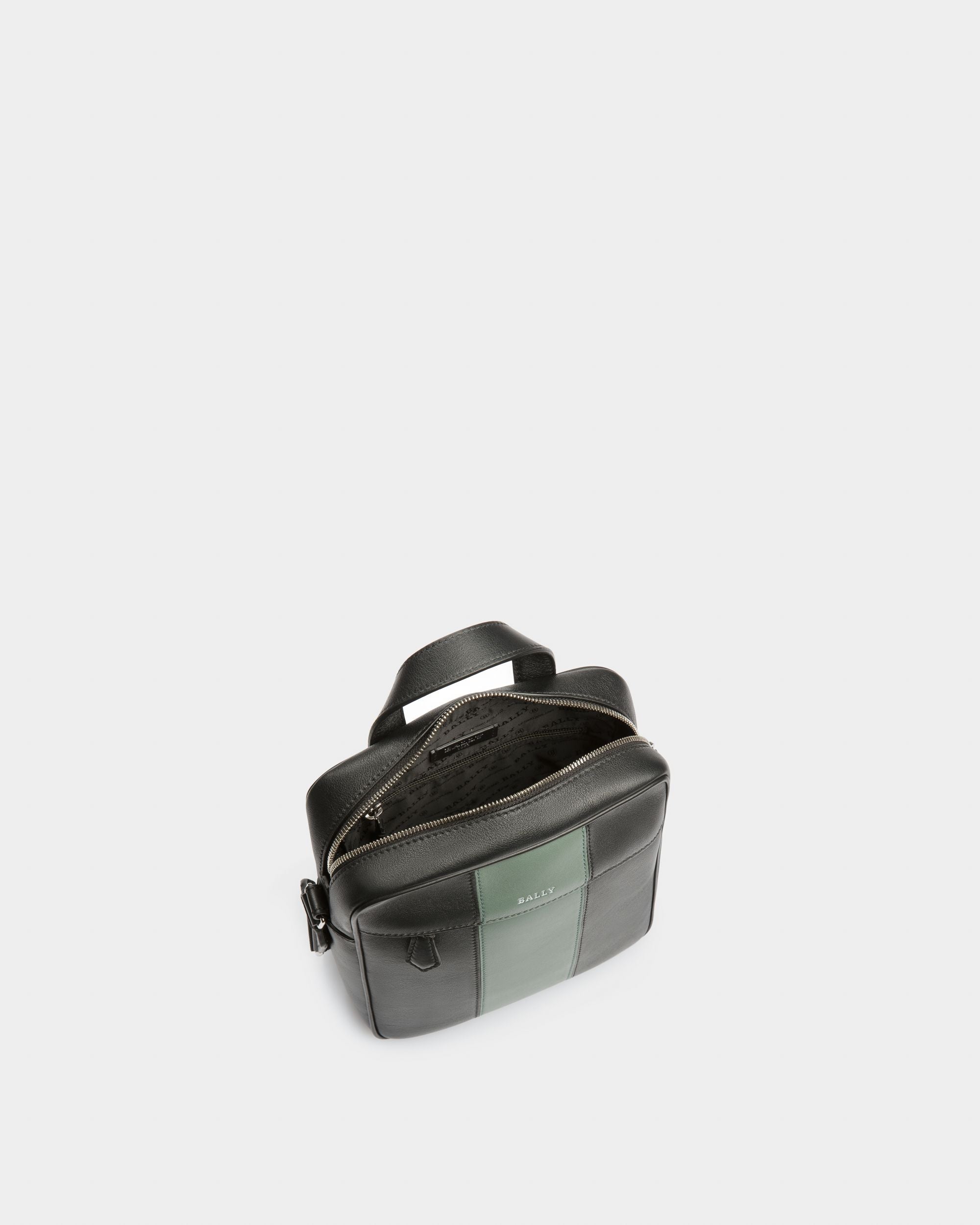 Holmis Crossbody Bag In Black & Green - Men's - Bally - 04