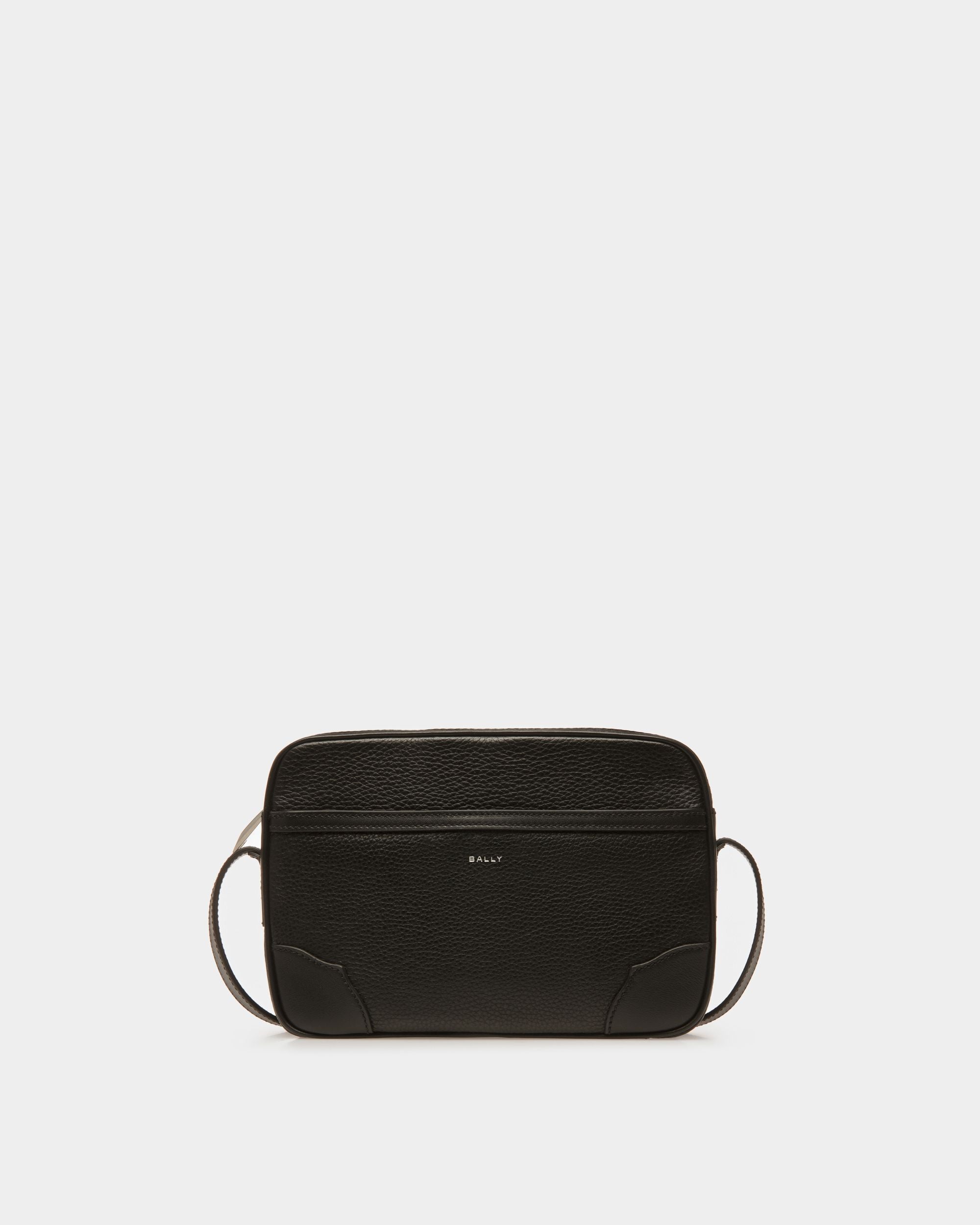 Ribbon Crossbody Bag In Black Leather - Men's - Bally - 01