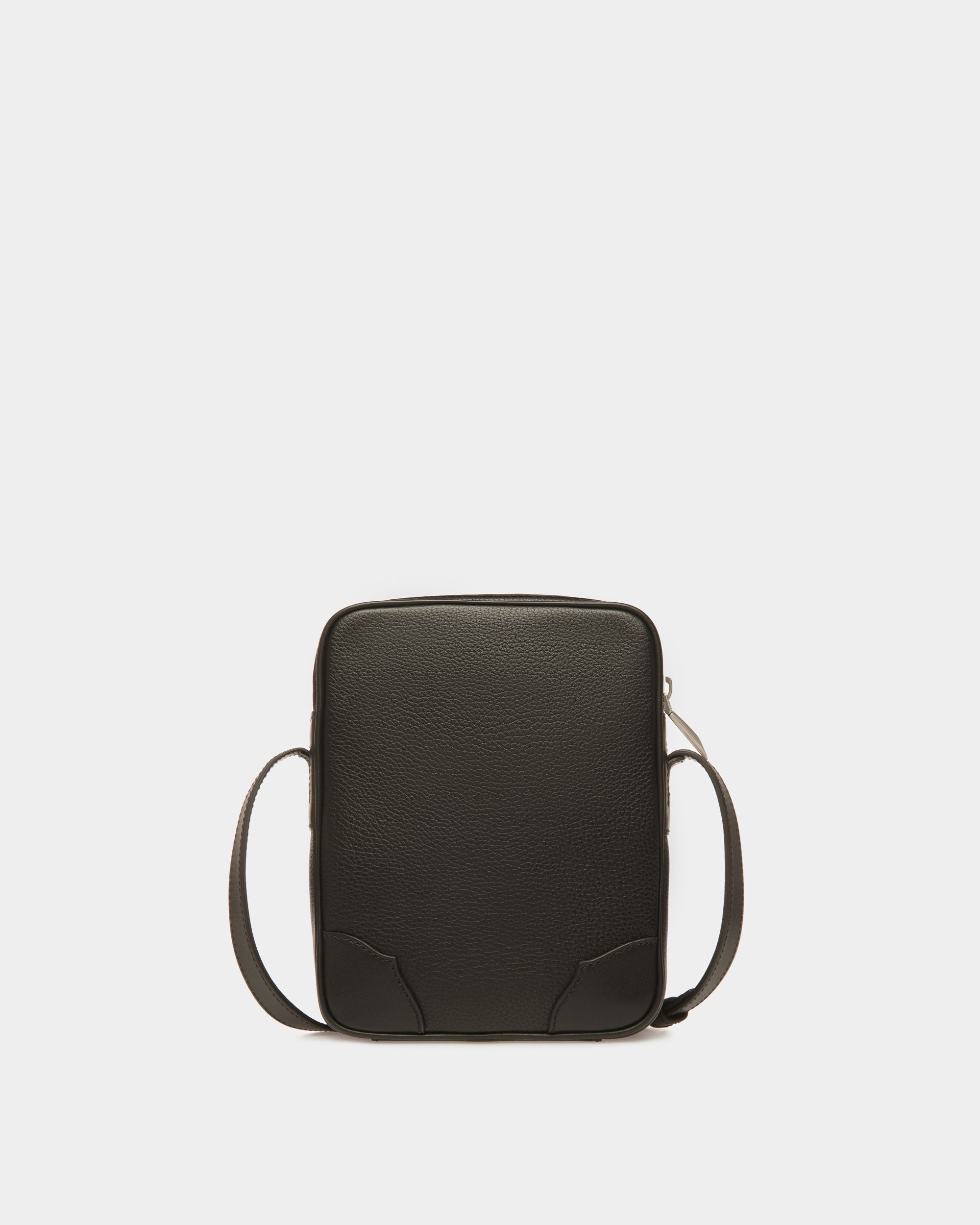 Ribbon Crossbody Bag In Black Leather - Men's - Bally - 02